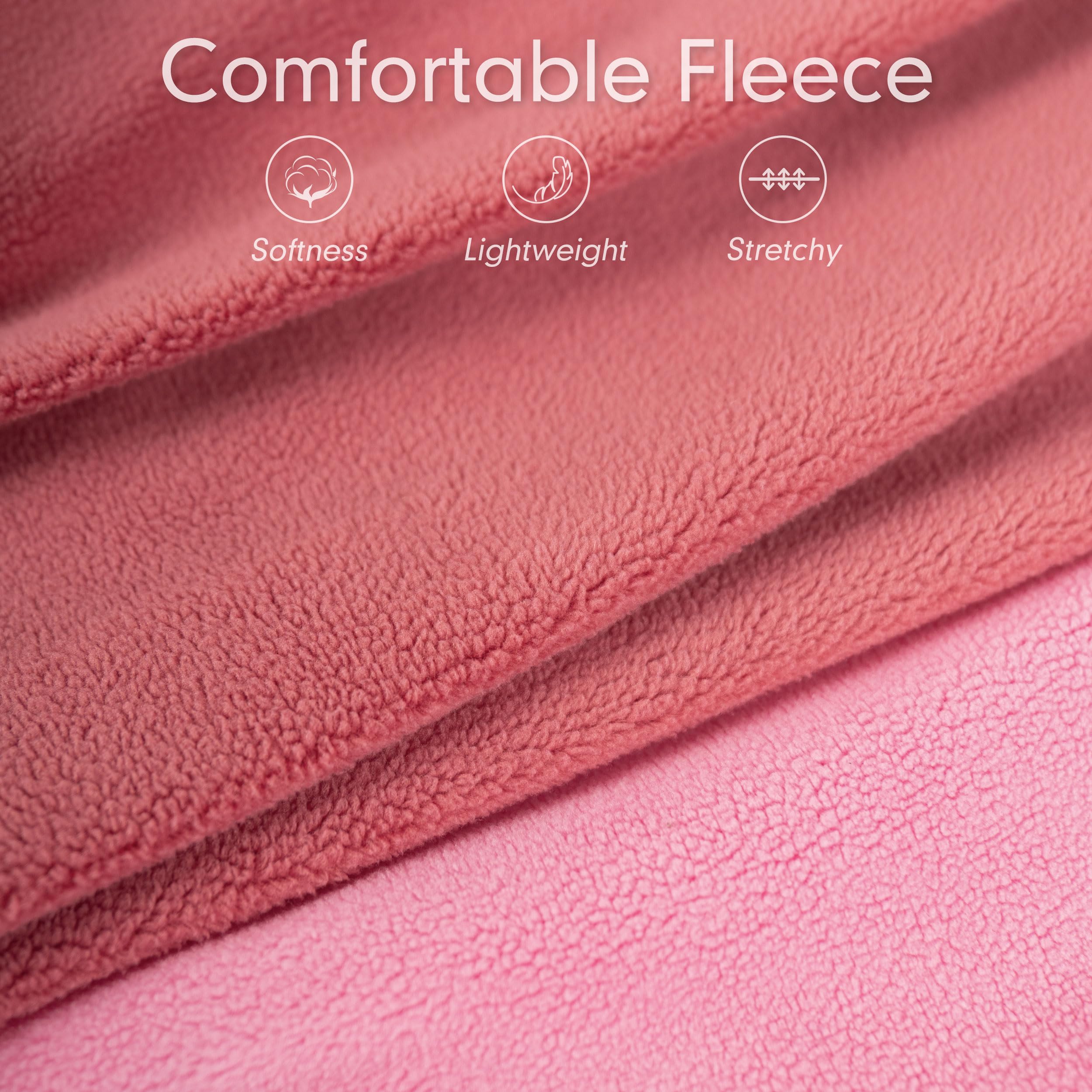 Cyeollo 2 Pack Fleece Dog Sweater Vest & Reflective Sweatshirt - Lightweight Pet Apparel For Medium To Large Dogs (Girl, Pink, F