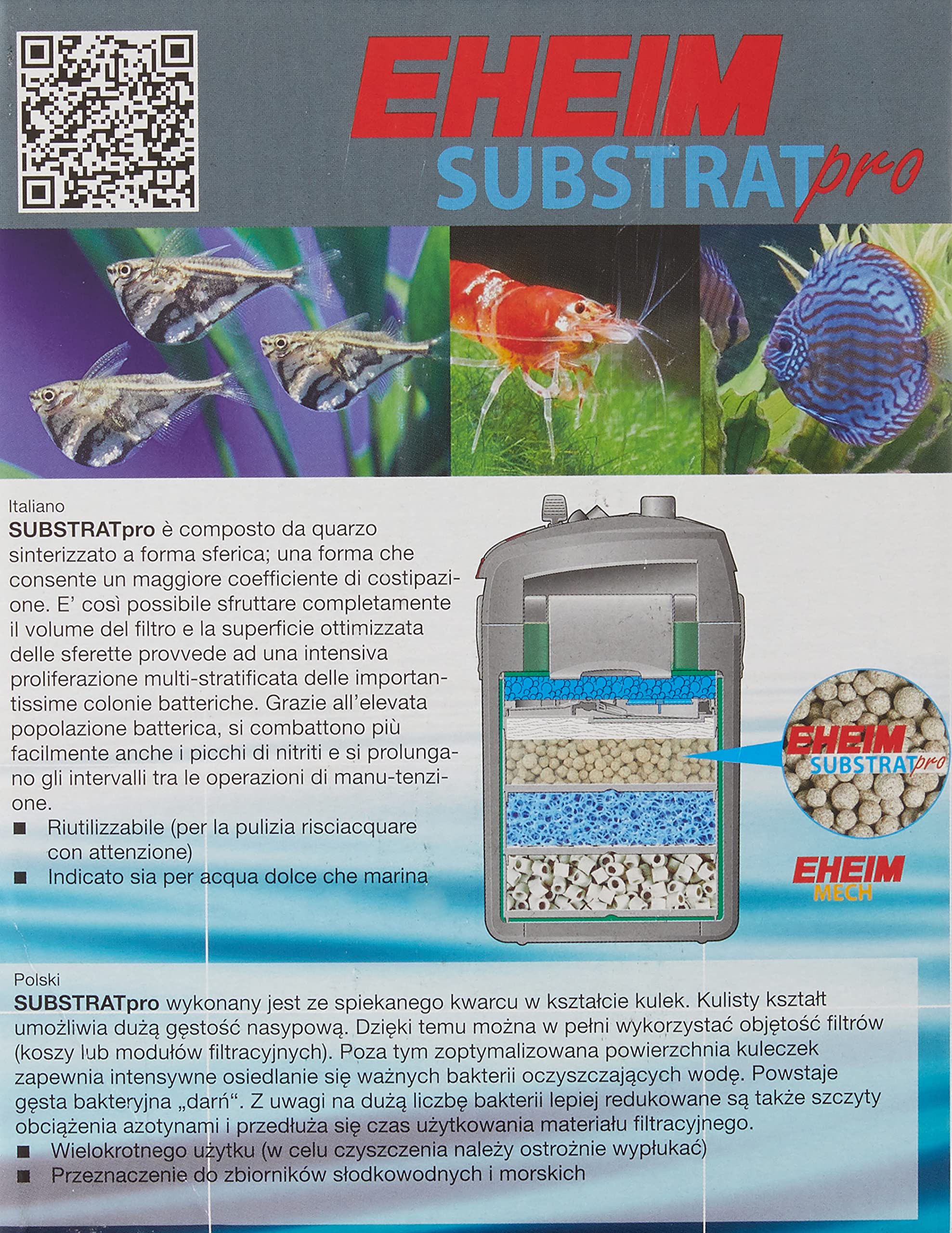 Eheim Substrat Pro Biological Filter Media (Sintered Pearl-Shaped Glass) 1L