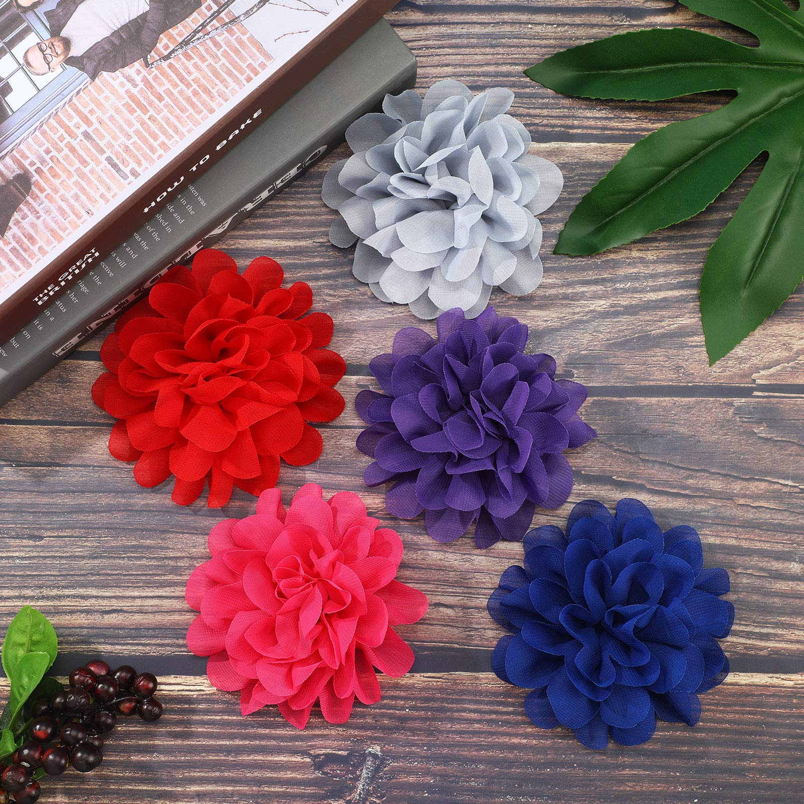 Willbond 30 Pieces Dog Collar Flowers Bulk Pet Flower Bow Ties Multi Color Dog Charms Flower For Cat Puppy Dog Collar Grooming Accessories 30 Colors (10 Cm)