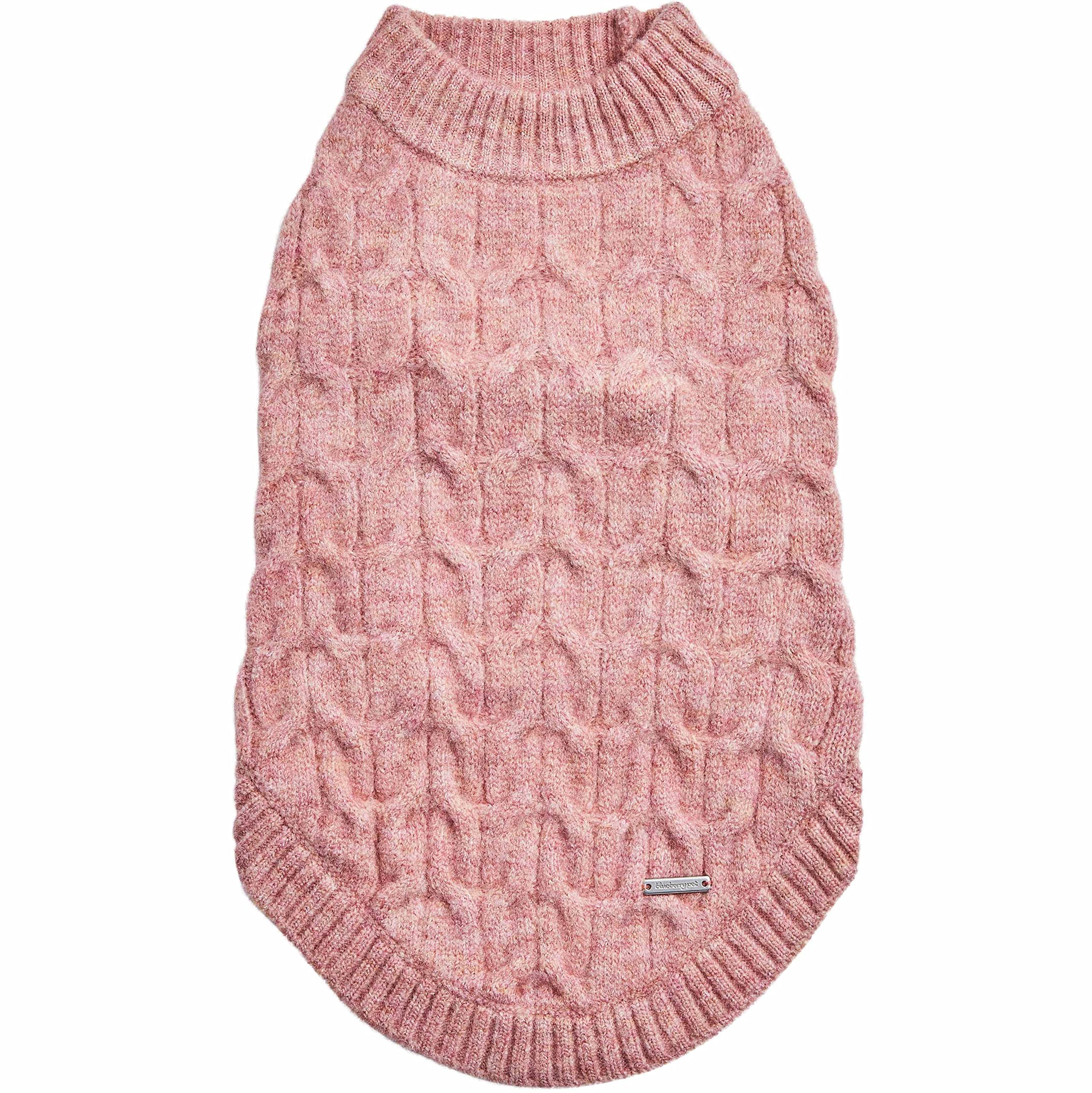 Blueberry Pet Classic Fuzzy Dog Sweater, Rainbow Pink, 12'' Back Length, Award-Winning Small Dog Clothes - Cute Girl Dog Sweater
