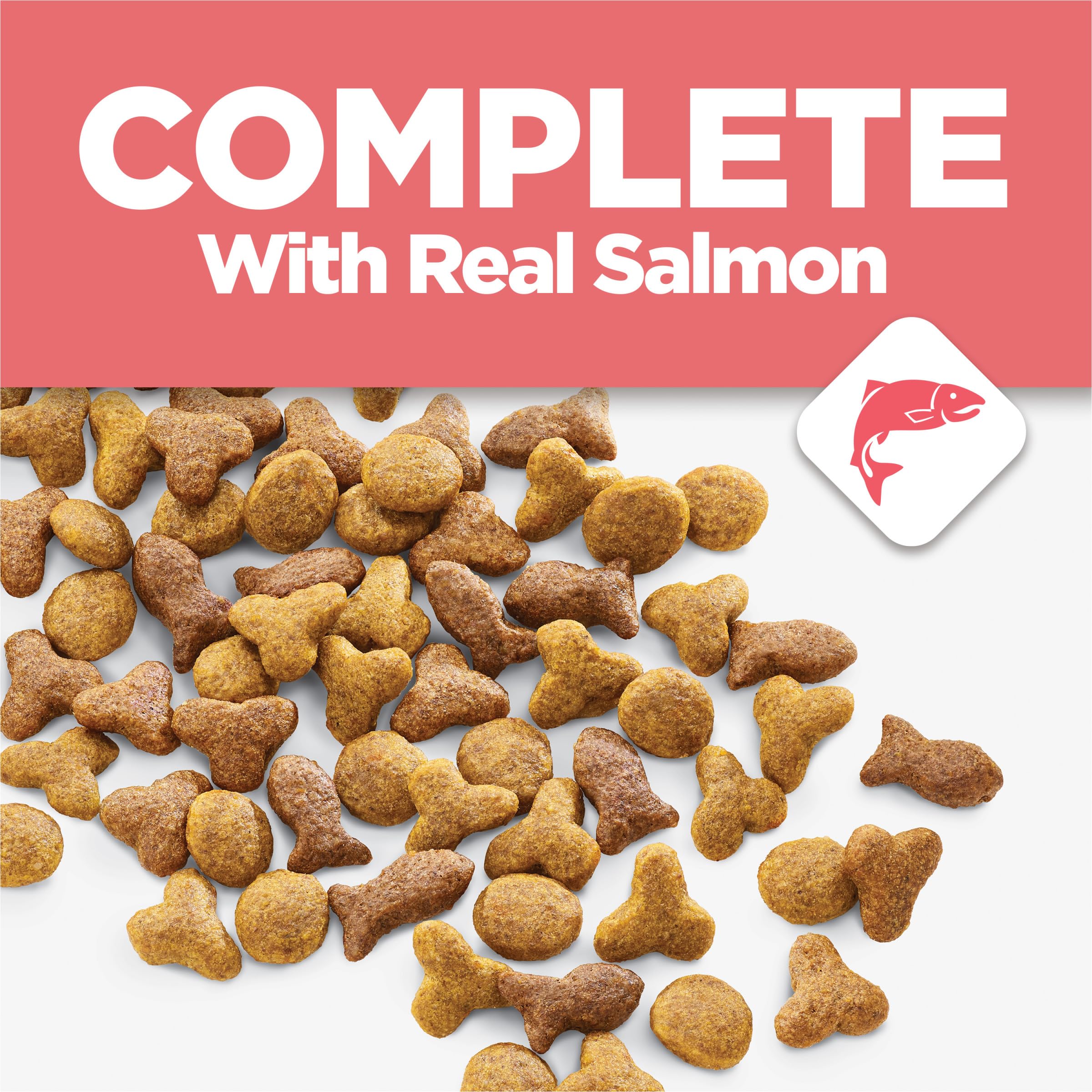 Purina Cat Chow Complete High Protein With Salmon Cat Food Dry Formula - (Pack of 4) 3.15 lb. Bags