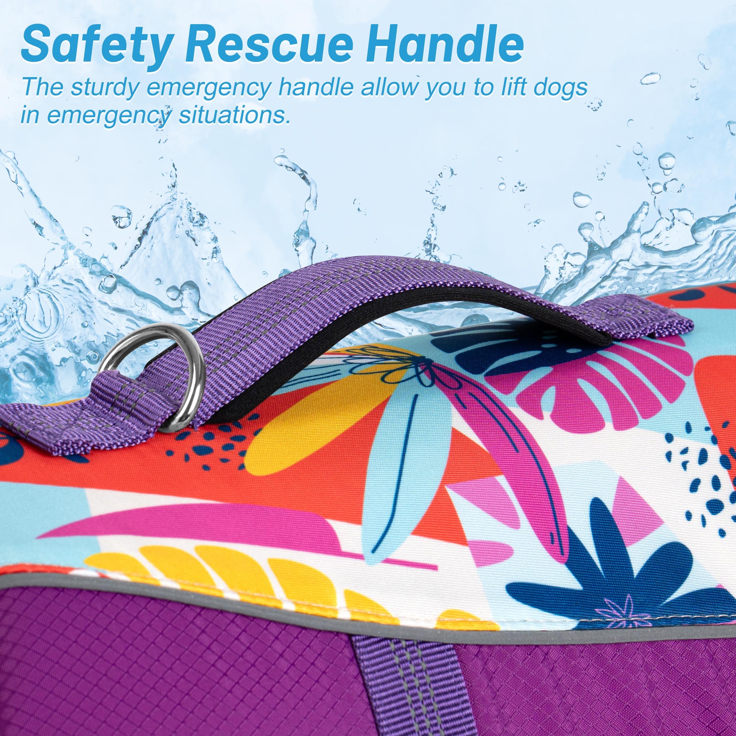 Cyeollo Dog Life Vests For Boating - High Buoyancy Life Jacket For Swimming, Pet Safety Float Lifesaver With Chin Float, Adjusta