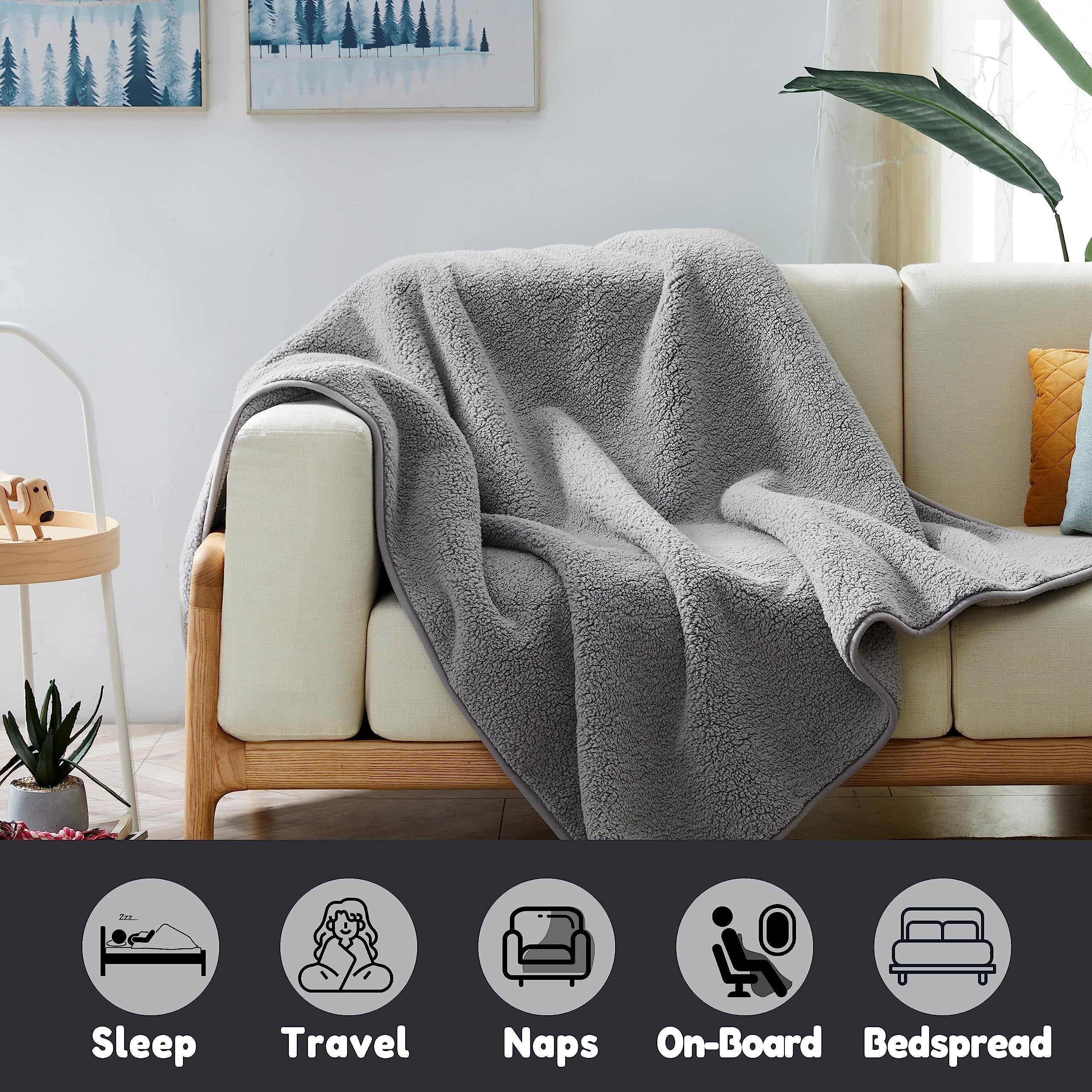 Allisandro Waterproof Blanket 55 X 39 Inches For Couch, Chairs, Car, Or Bed, Machine Washable 3 Layer Waterproof Furniture Prote
