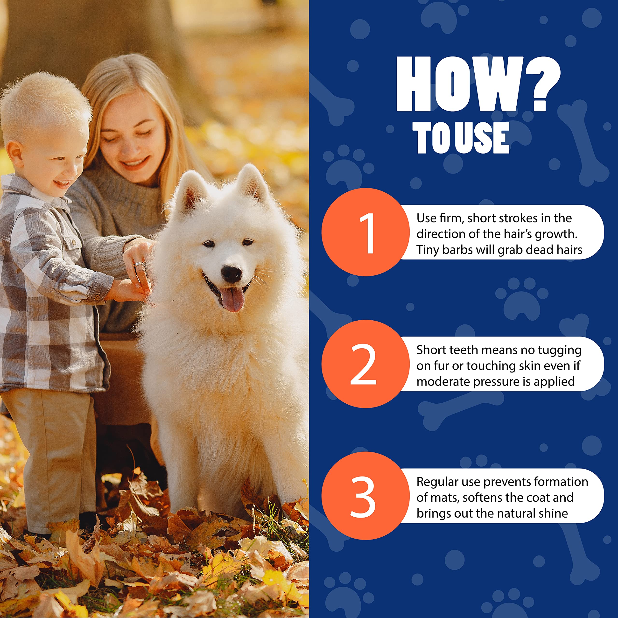 Equigroomer Deshedding Brush For Dogs And Cats | Undercoat Deshedding Tool For Large And Small Pets | Comb Removes Loose Dirt, Hair And Fur | Perfect Clean For Short And Long Hair Grooming Shedding