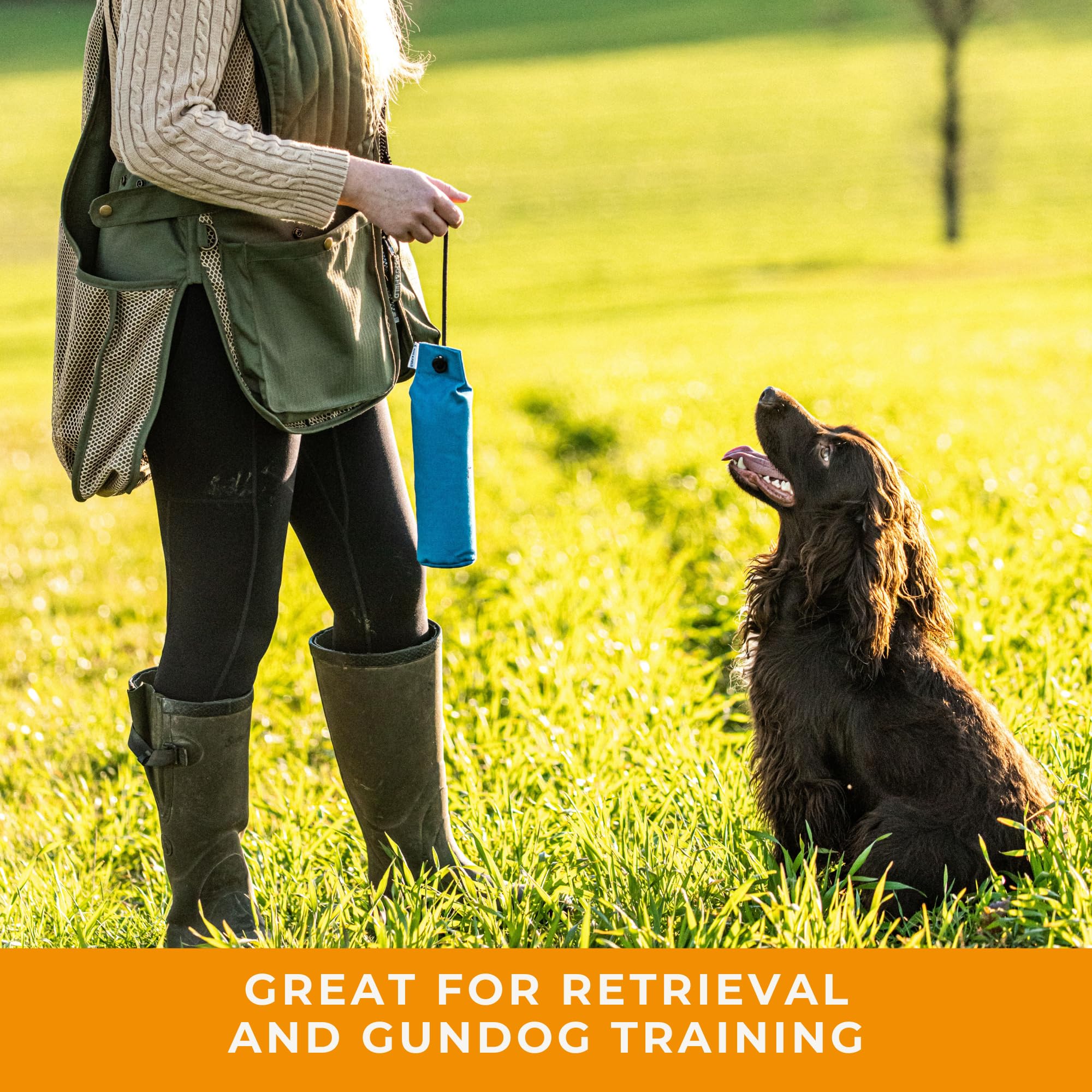 Dog & Field Puppy Training Dummies - Green. 3.5Oz Canvas Training Dummy For Puppies. Dog Retriever Training Dummy, Dog Training