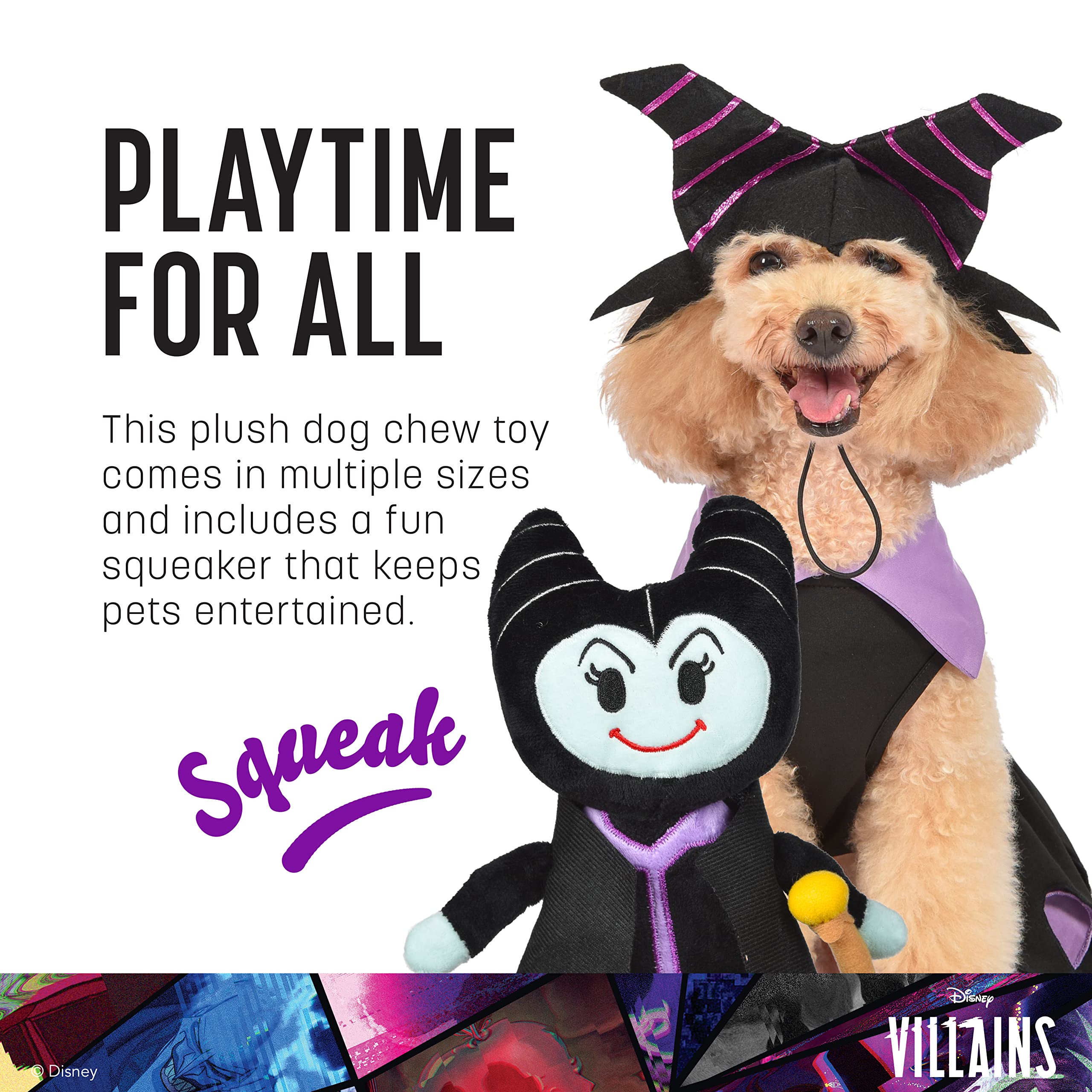 Disney For Pets Villains Maleficent 6' Plush Toy For Dogs | Maleficent Plush Dog Toy | Disney Movie Toys For All Dogs, Official