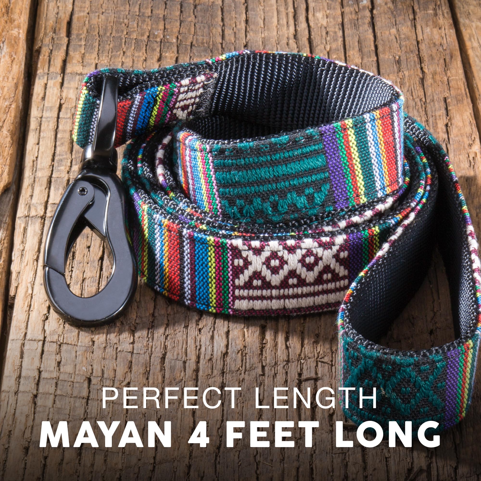 Embark Urban Dog Leashes - Colorful, Strong And Sturdy Nylon Dog Leashes For Small Dogs, Dog Leashes Medium Dogs And Dog Leashes Large Breed Dogs, Heavy Duty Dog Leash (Mayan, 4 Ft Dog Leash)