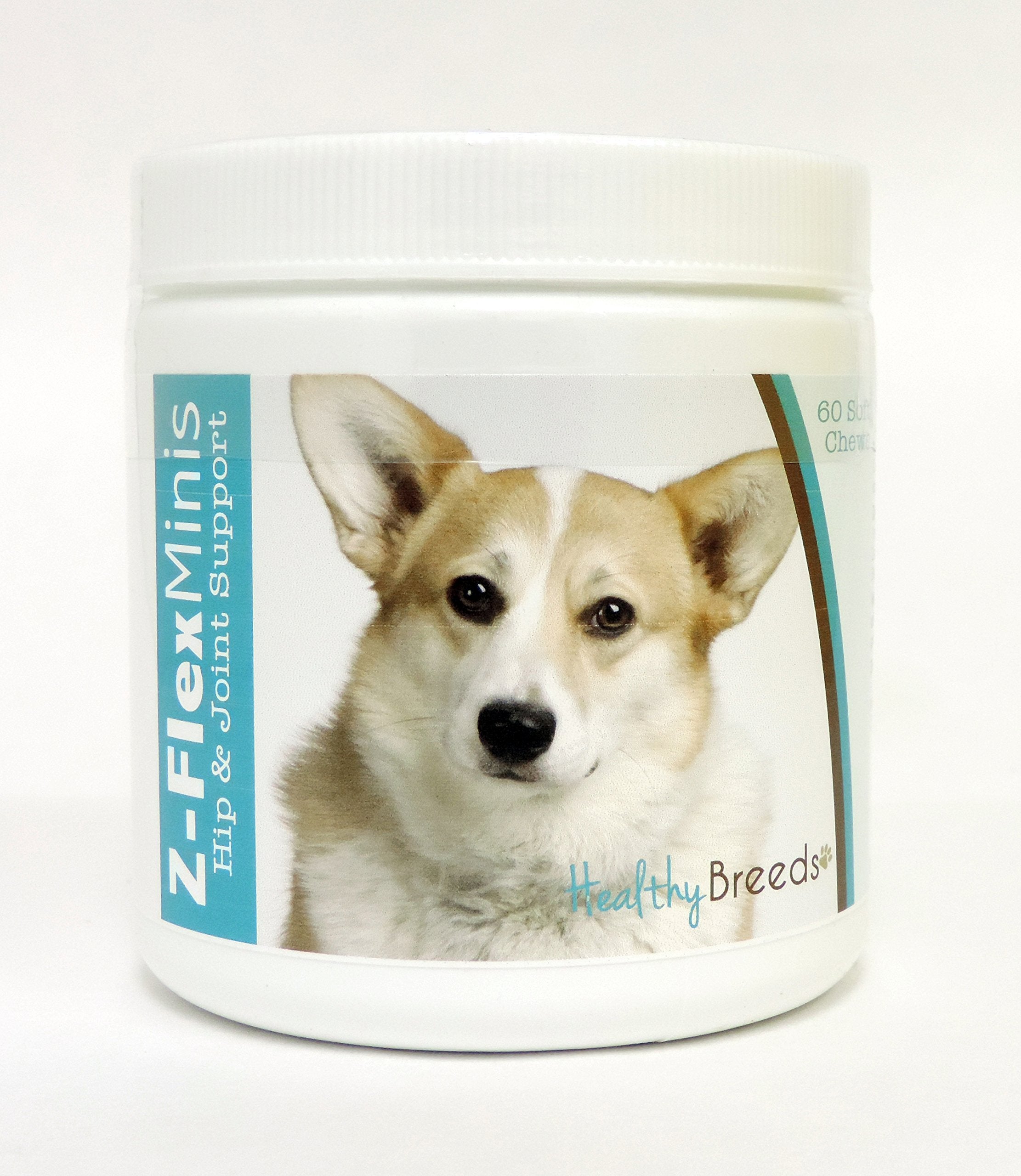 Healthy Breeds Cardigan Welsh Corgi Z-Flex Minis Hip and Joint Support Soft Chews 60 Count