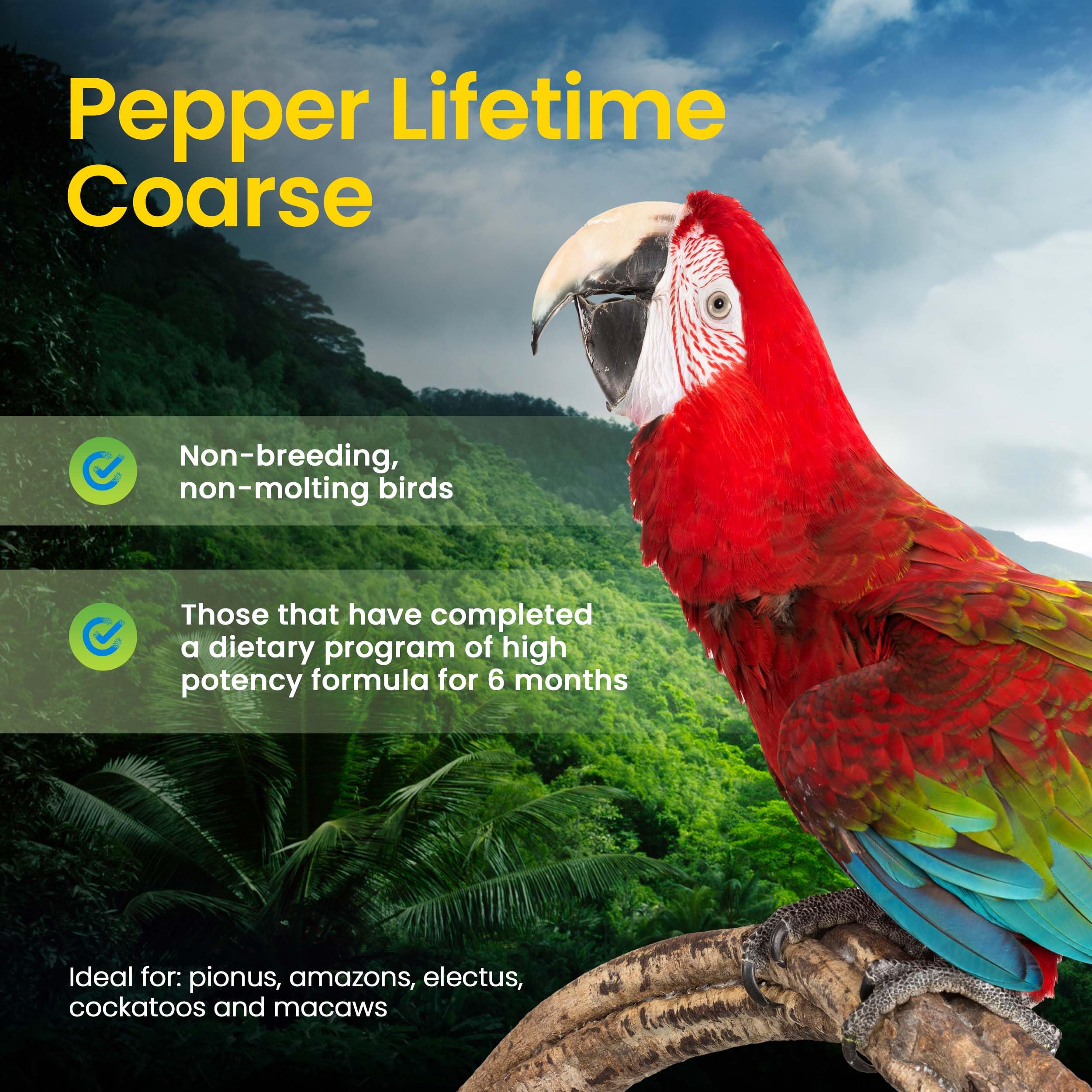Harrisons Bird Foods Pepper Lifetime Coarse 5lb Certified Organic Non-GMO Formula
