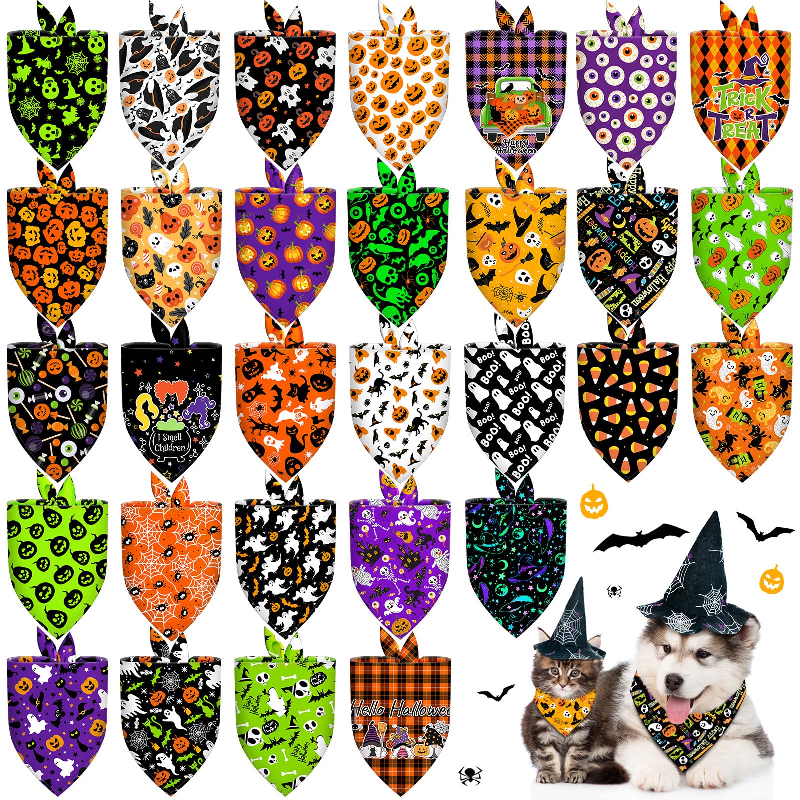 30 Pcs Dog Bandanas Bulk Adjustable Triangle Dog Scarves Puppy Bandanas Pet Neckerchief Washable Holiday Dog Bandana For Small Medium Large Dog Pet Grooming Accessories