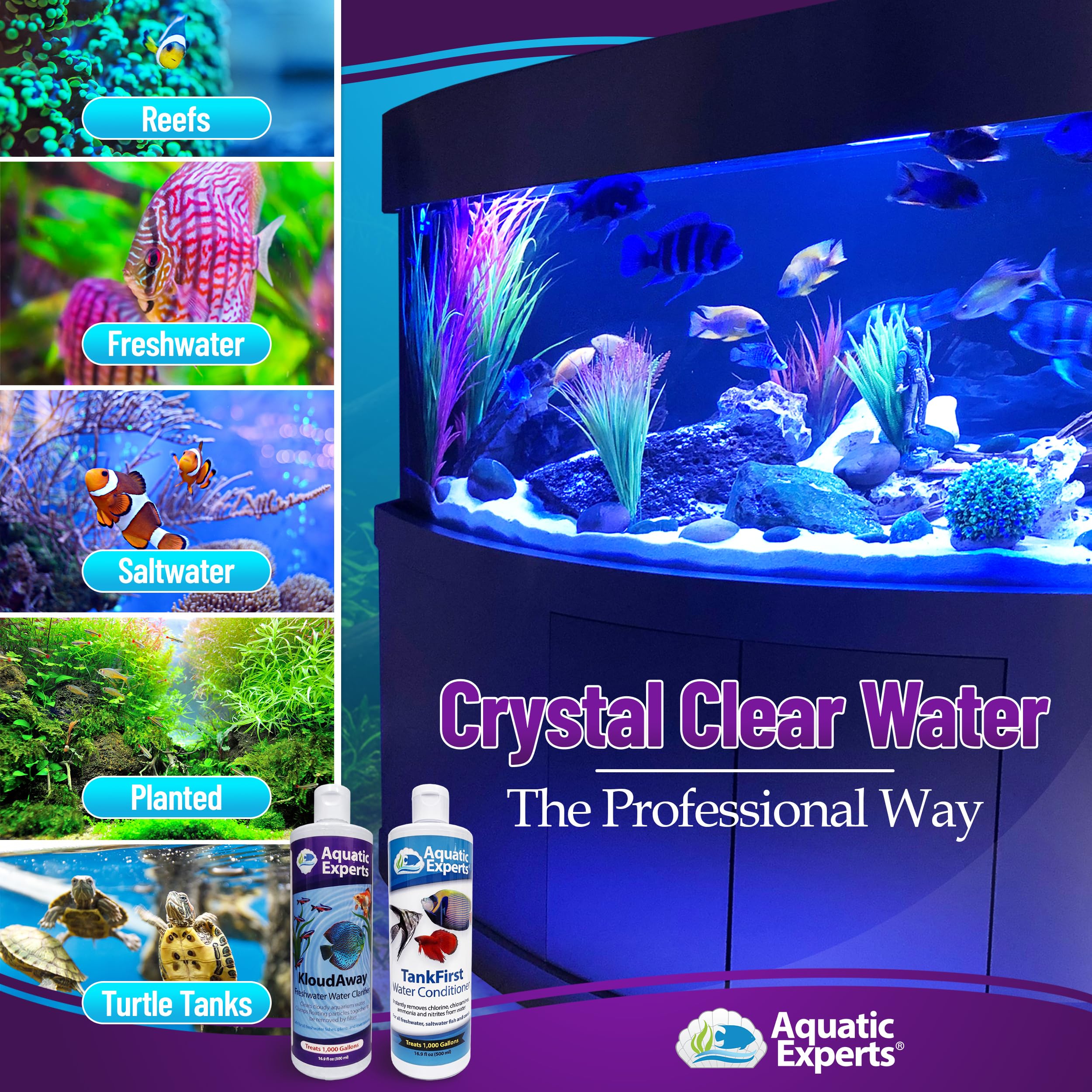 TankFirst Complete Aquarium Water Conditioner - Fish Water Conditioner, Instantly Removes Chlorine, Chloramines, and detoxifies