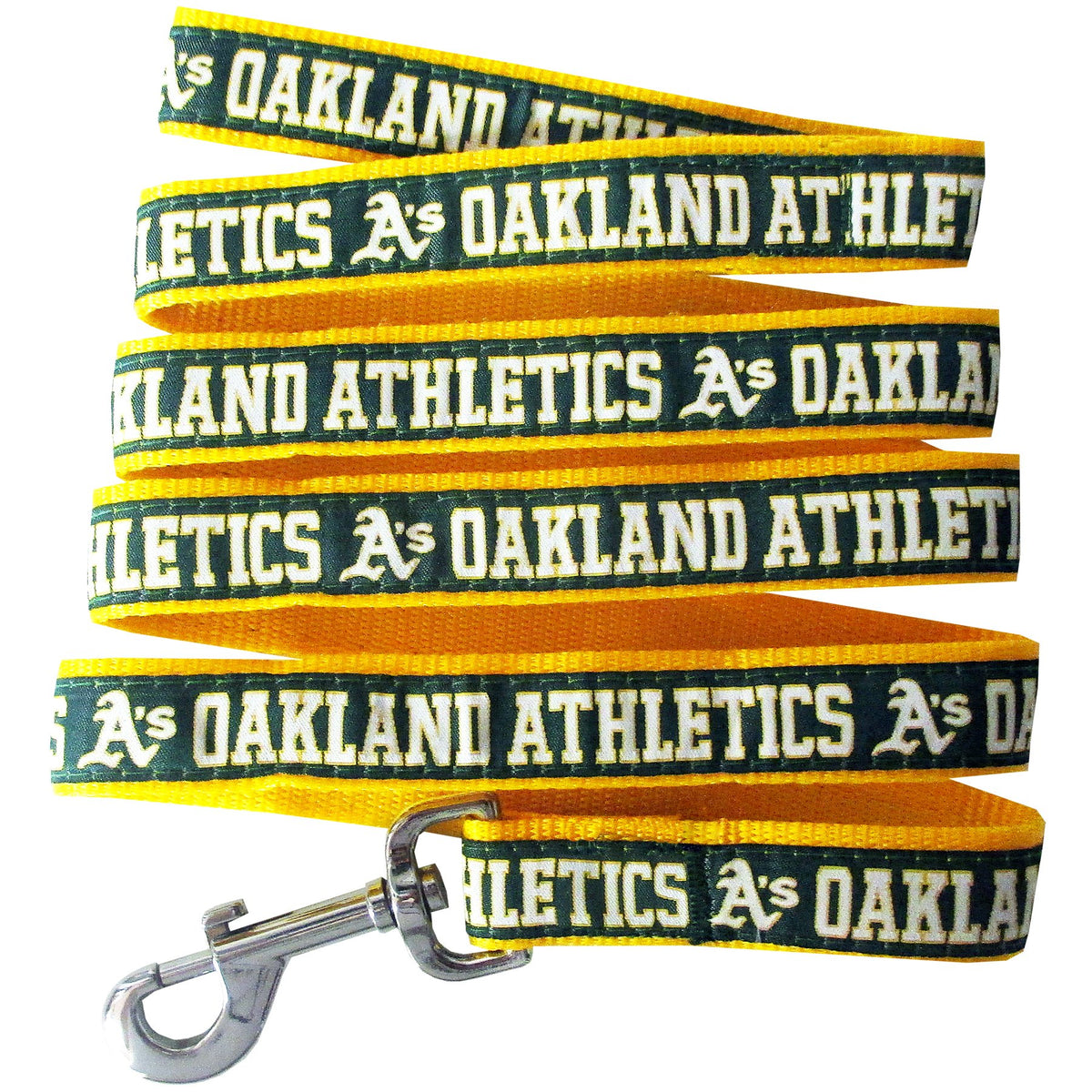 Mlb Oakland Athletics Dog Collar, X-Large. Baseball Team Collar For Dogs & Cats. Shiny & Colorful Licensed By The Mlb
