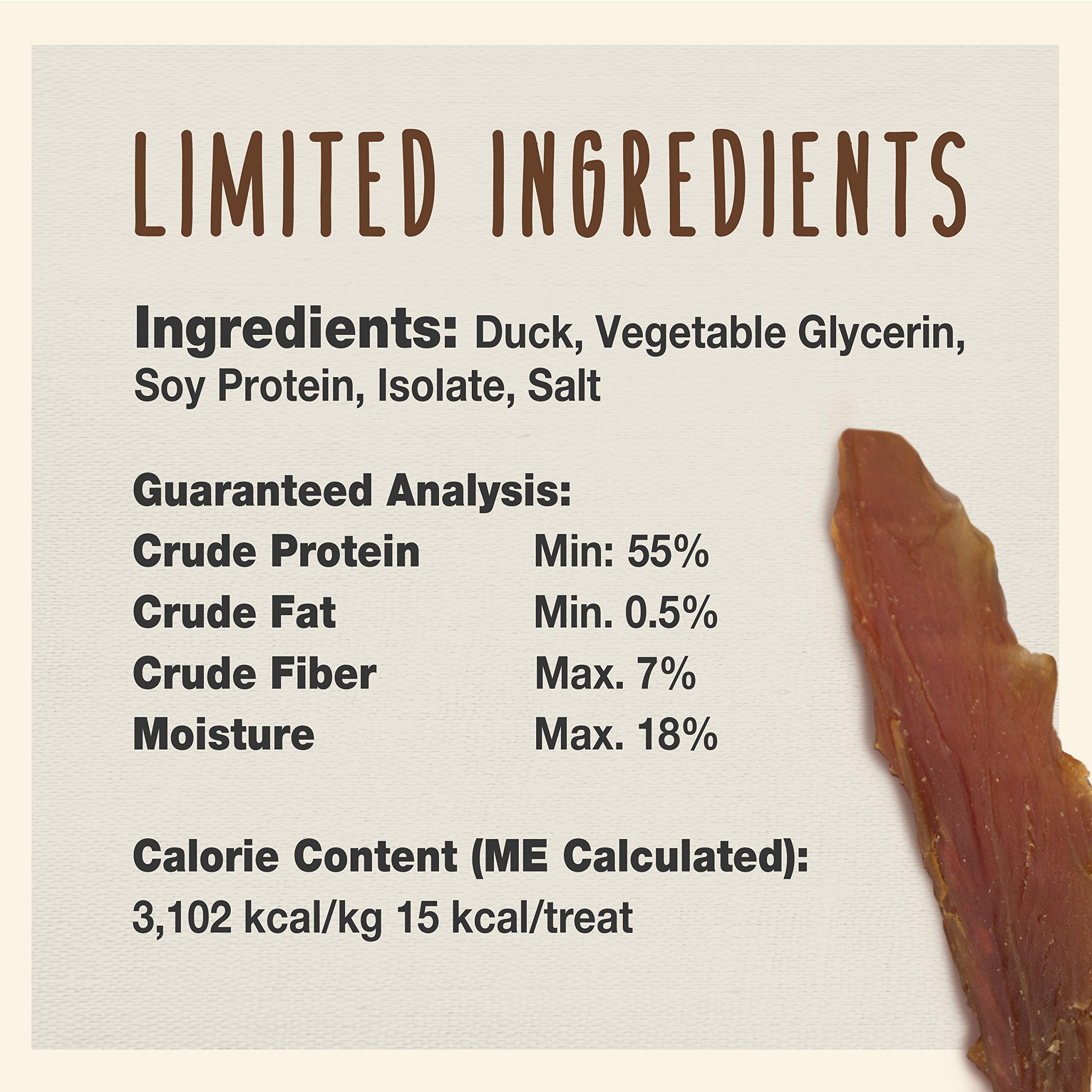 Cadet Duck Breast Jerky Dog Treats, High-Protein, 14 oz, Healthy Training Treats for Small & Large Dogs