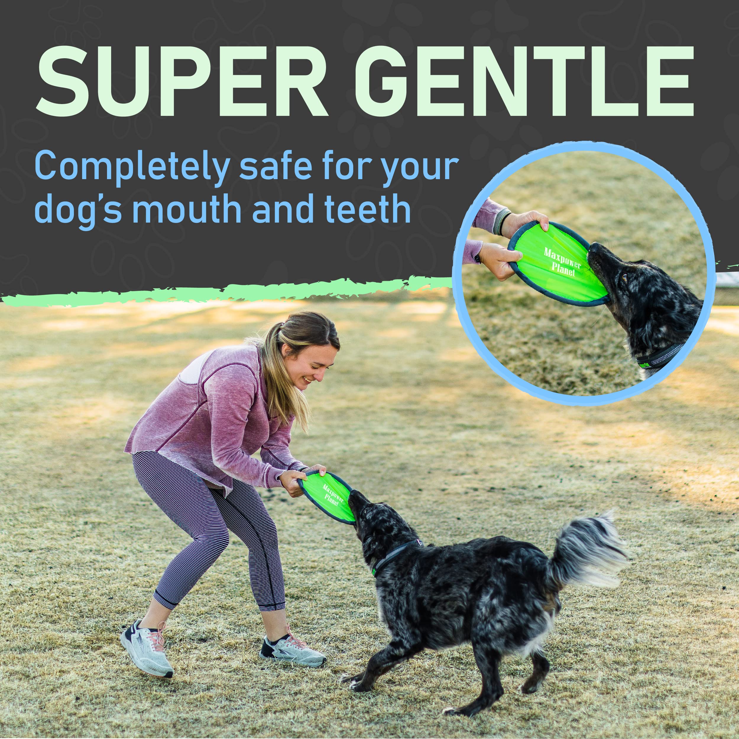 Maxpower Planet 10 Dog Flying Disc X2 Pack - Soft to Catch Dog Toy - Gliding Toy for Pets - Lightweight Flying Disc - Easy to Sp