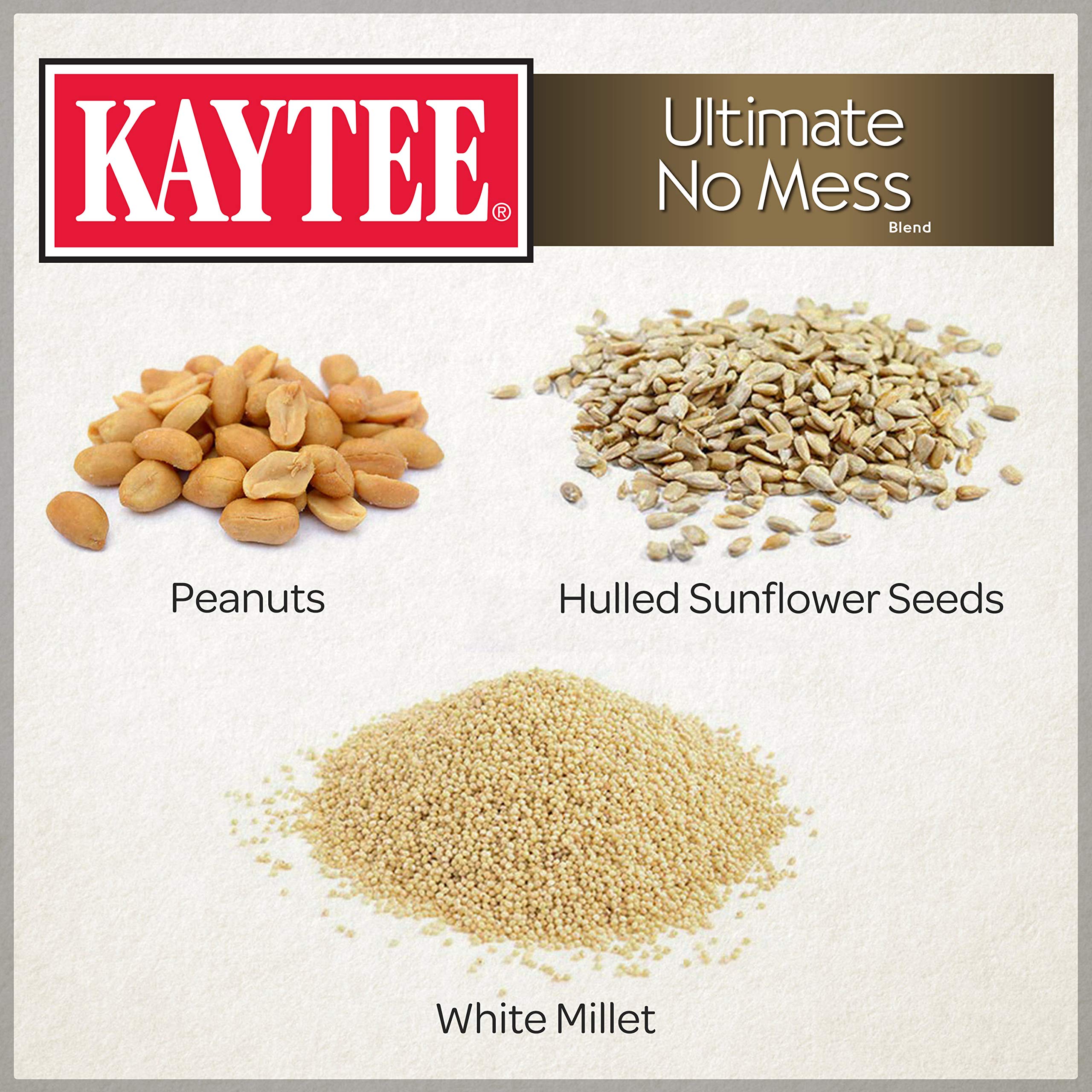 Kaytee Wild Bird Ultimate No Mess Wild Bird Food Seed For Cardinals, Finches, Chickadees, Nuthatches, Woodpeckers, Grosbeaks, Ju