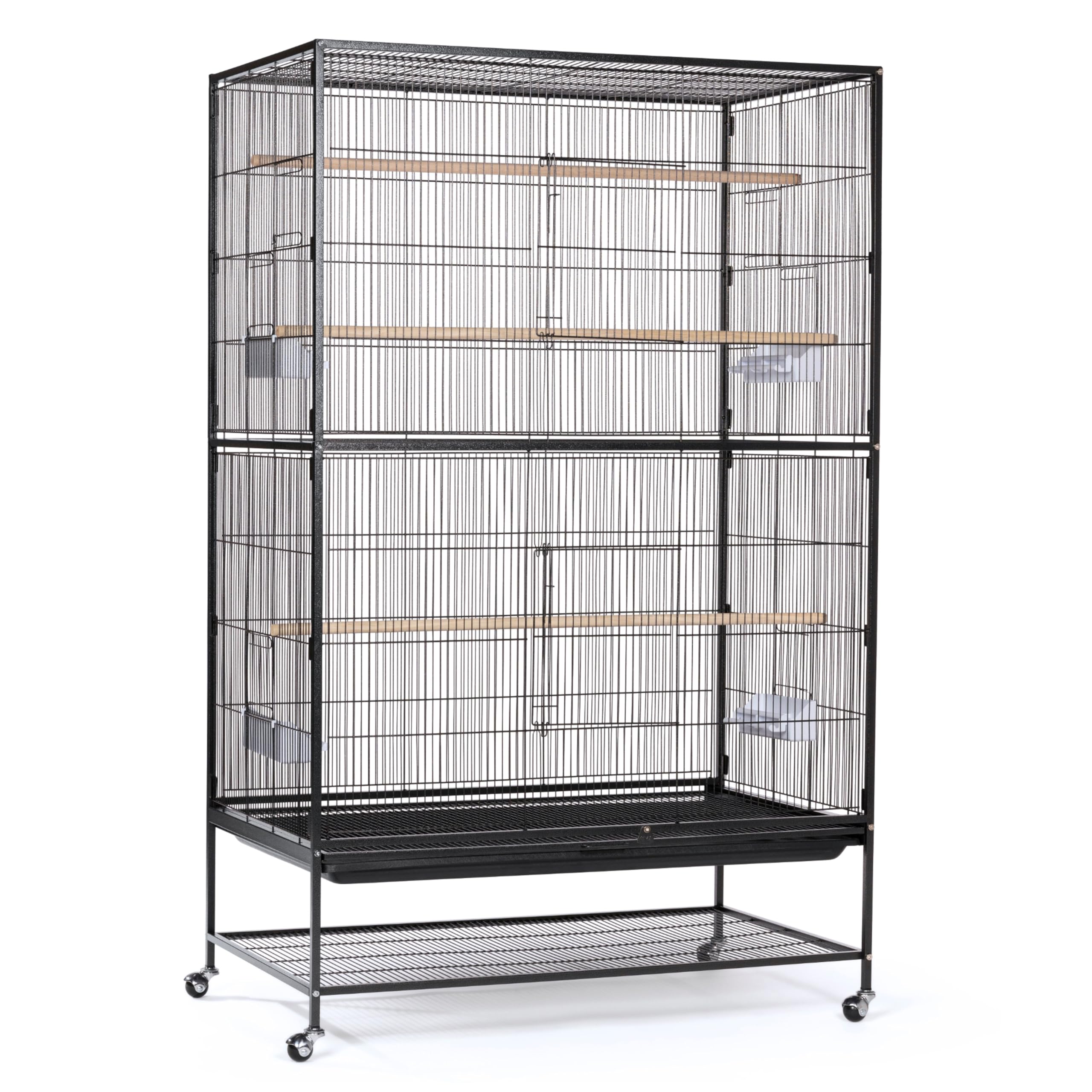 Prevue Hendryx F050 Pet Products Wrought Iron Flight Cage, X-Large, Hammertone Black