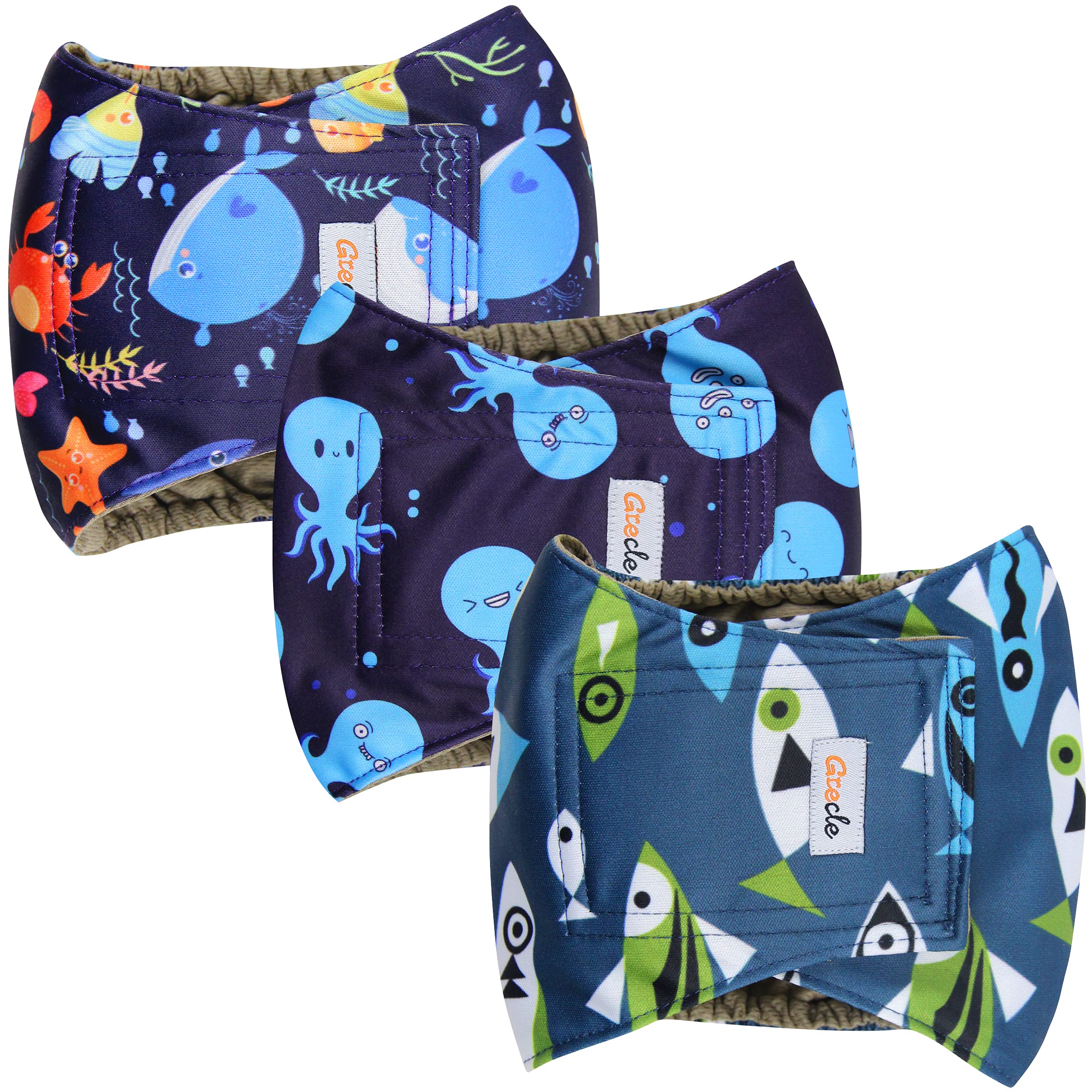 Grecle Premium Male Dog Wraps