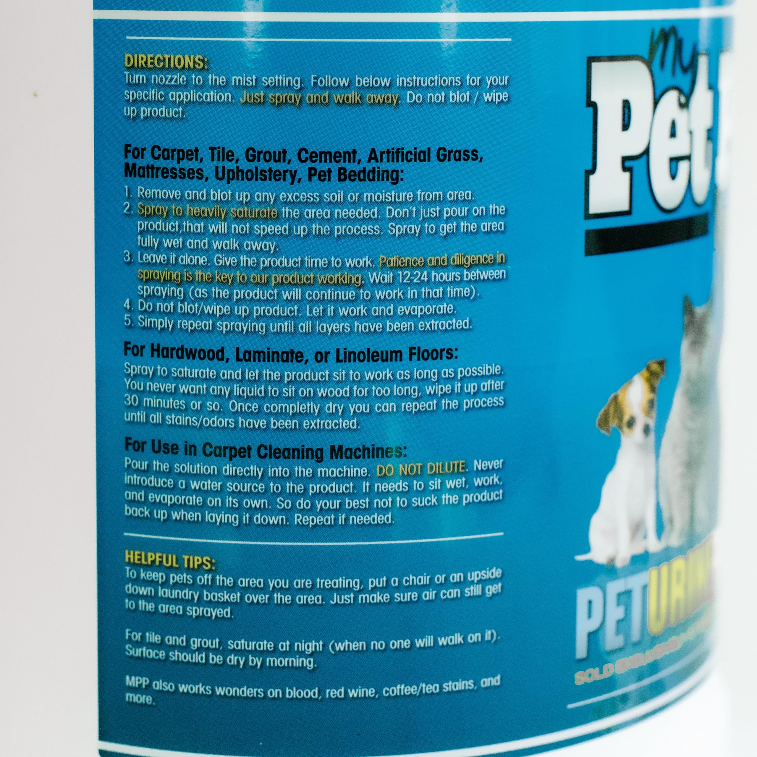 My Pet Peed 1 Gallon Refill Pet Stain & Complete Odor Eliminator (Sprayer Not Included)