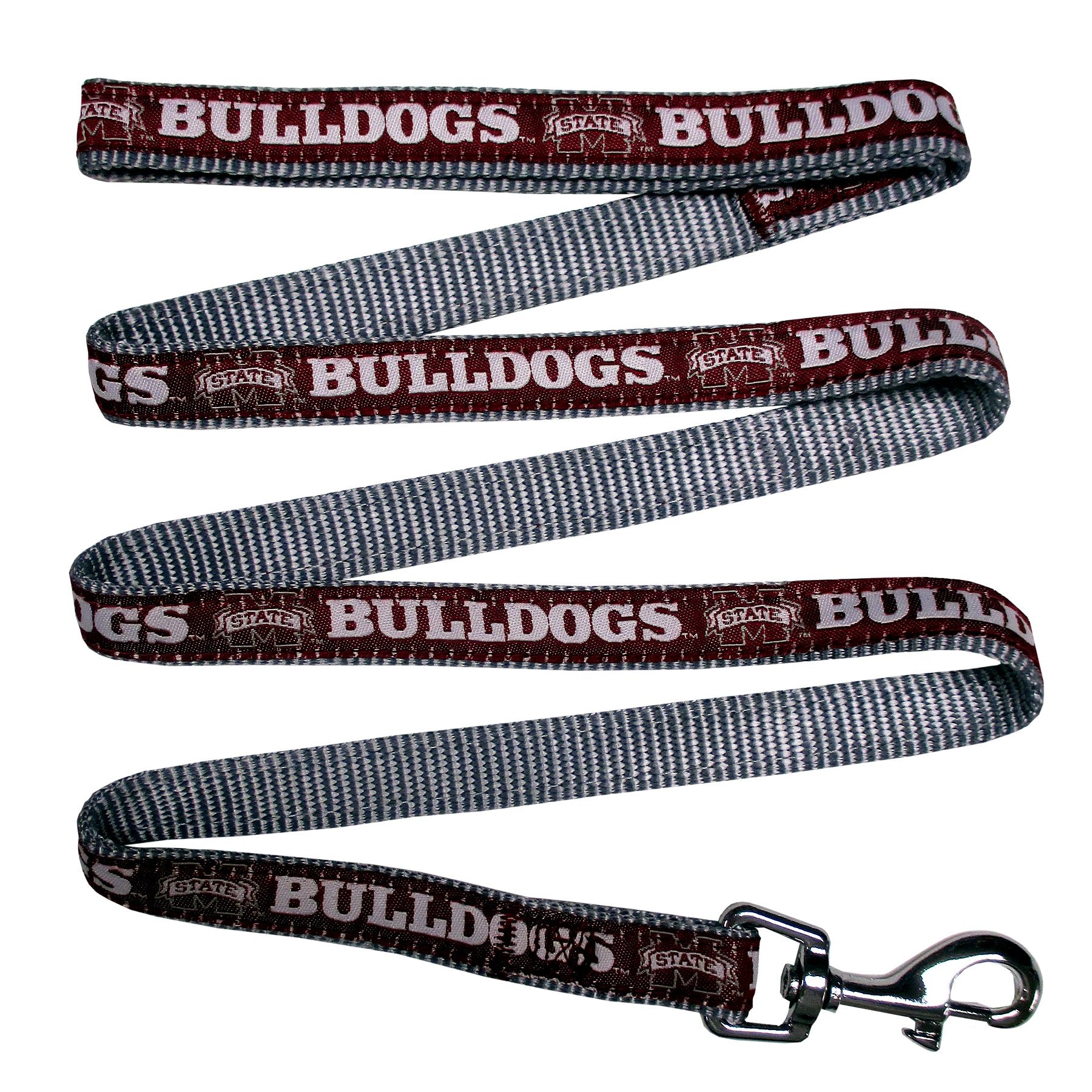 NCAA PET Leash, Large, Mississippi State Bulldogs, Dog Leash, Shiny & Colorful Leash for Dogs & Cats Licensed by The NCAA