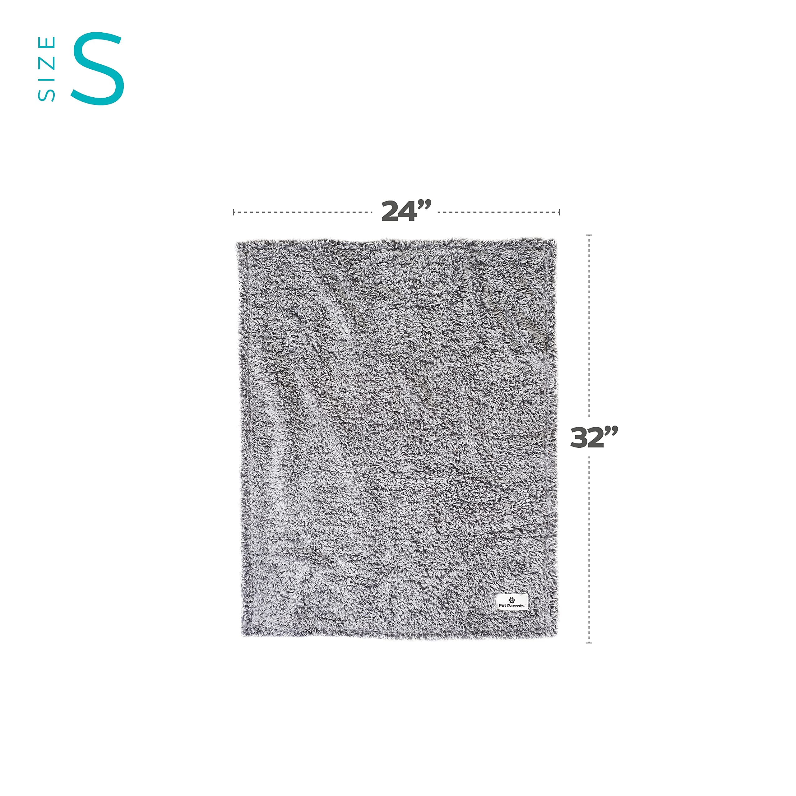 Pet Parents Water Resistant Pet Blanket, Slate, 24x32, Ideal for Small to Large Dogs, Couch Use