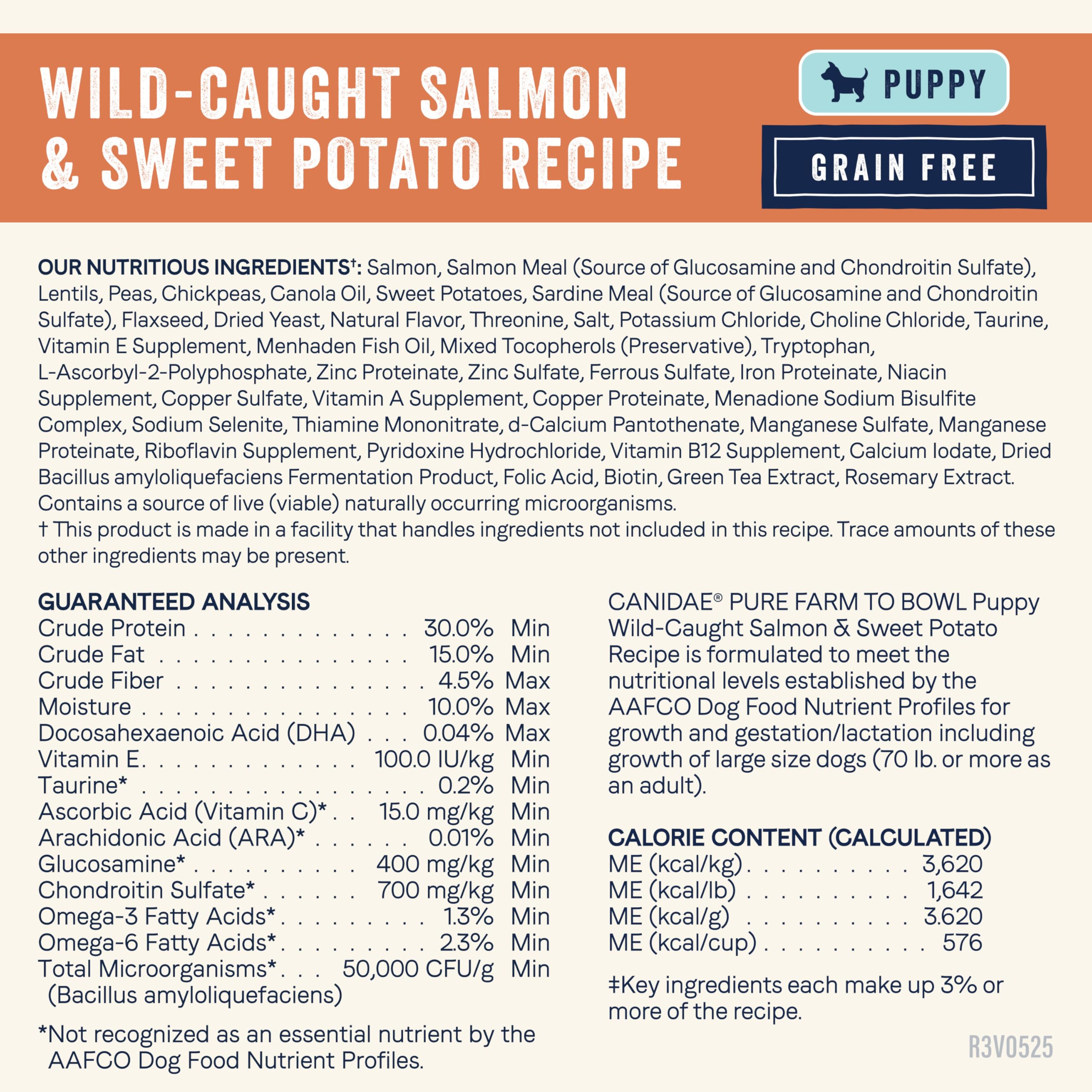 Canidae Pure Grain Free Dry Puppy Food, Real Salmon & Sweet Potato, 22 lbs.