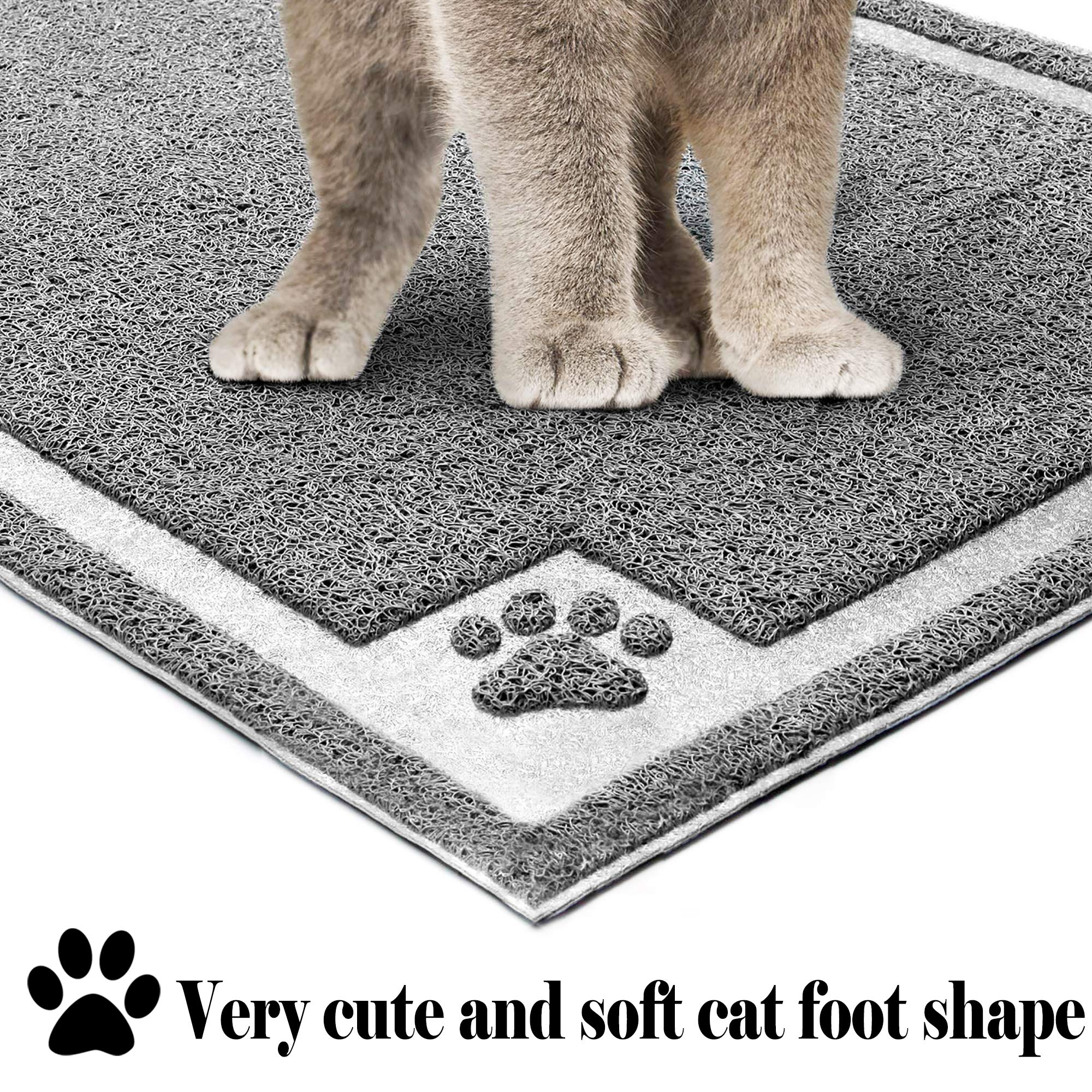 UPSKY Large Cat Litter Mat Trapper 35  23 Traps Litter from Box and Paws Scatter Control for Litter Box Soft on Sensitive Kitty