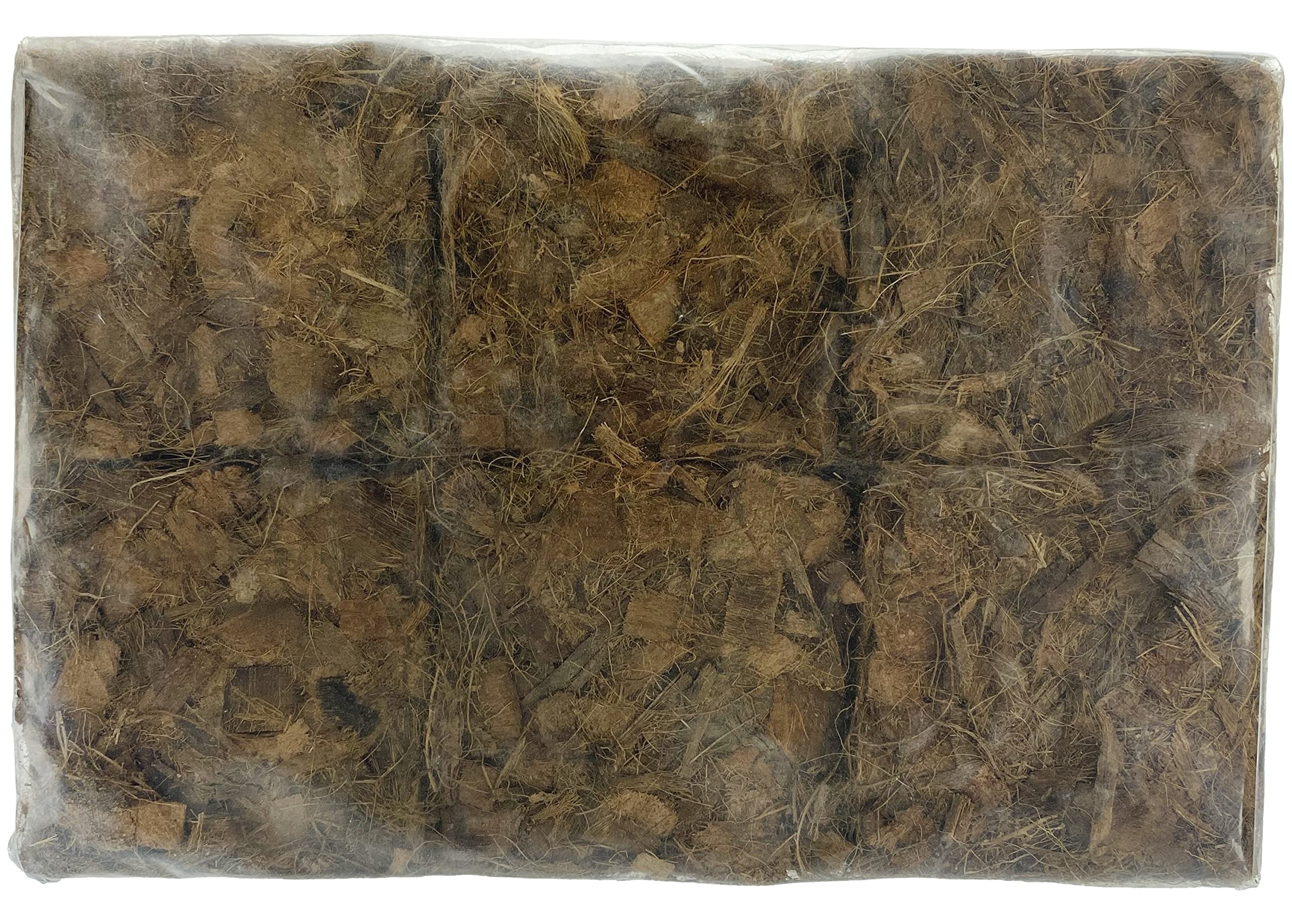 Komodo Coconut Coir Chip 3 Brick Pack | 100% Natural Coconut Coir Reptile Terrarium Habitat Bedding | Retains Moisture For Regulating Humidity | Fits Up To A 60 Gallon Tank