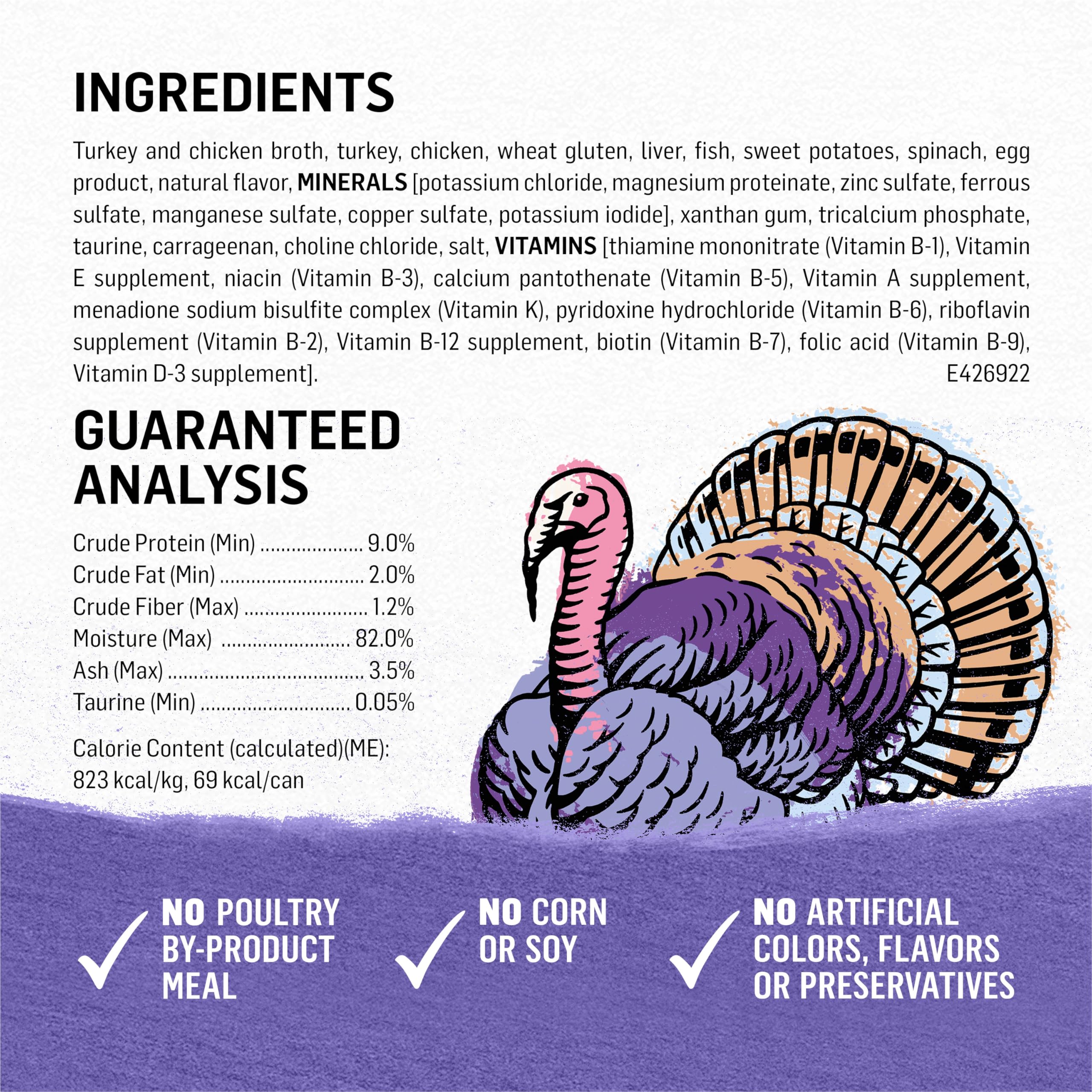 Purina Beyond Cage-Free Turkey, Sweet Potato and Spinach Recipe In Wet Cat Food Gravy - (Pack of 12) 3 oz. Cans
