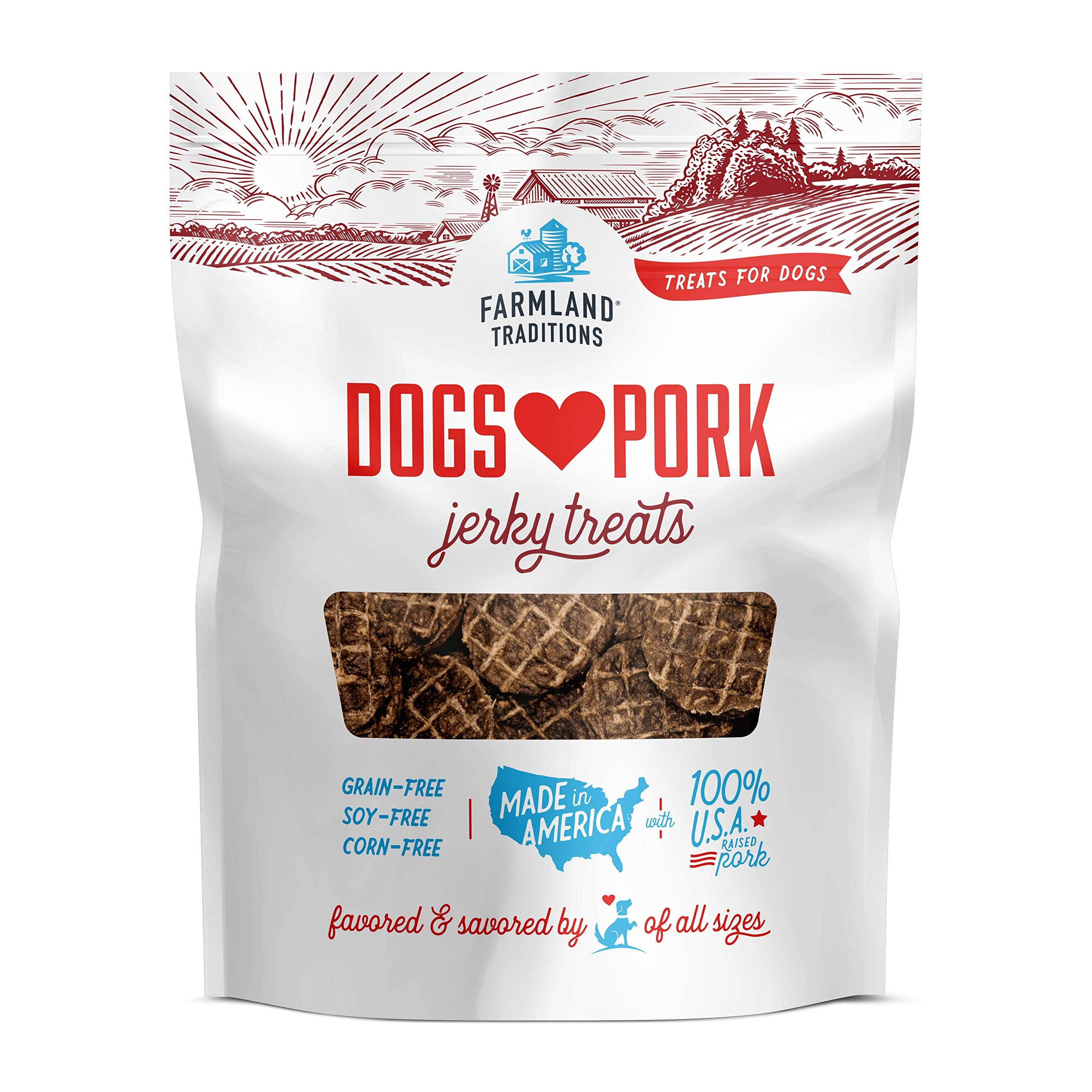 Farmland Traditions New Filler Free Dogs Love Pork Premium Jerky Treats for Dogs (13.5 oz.)
