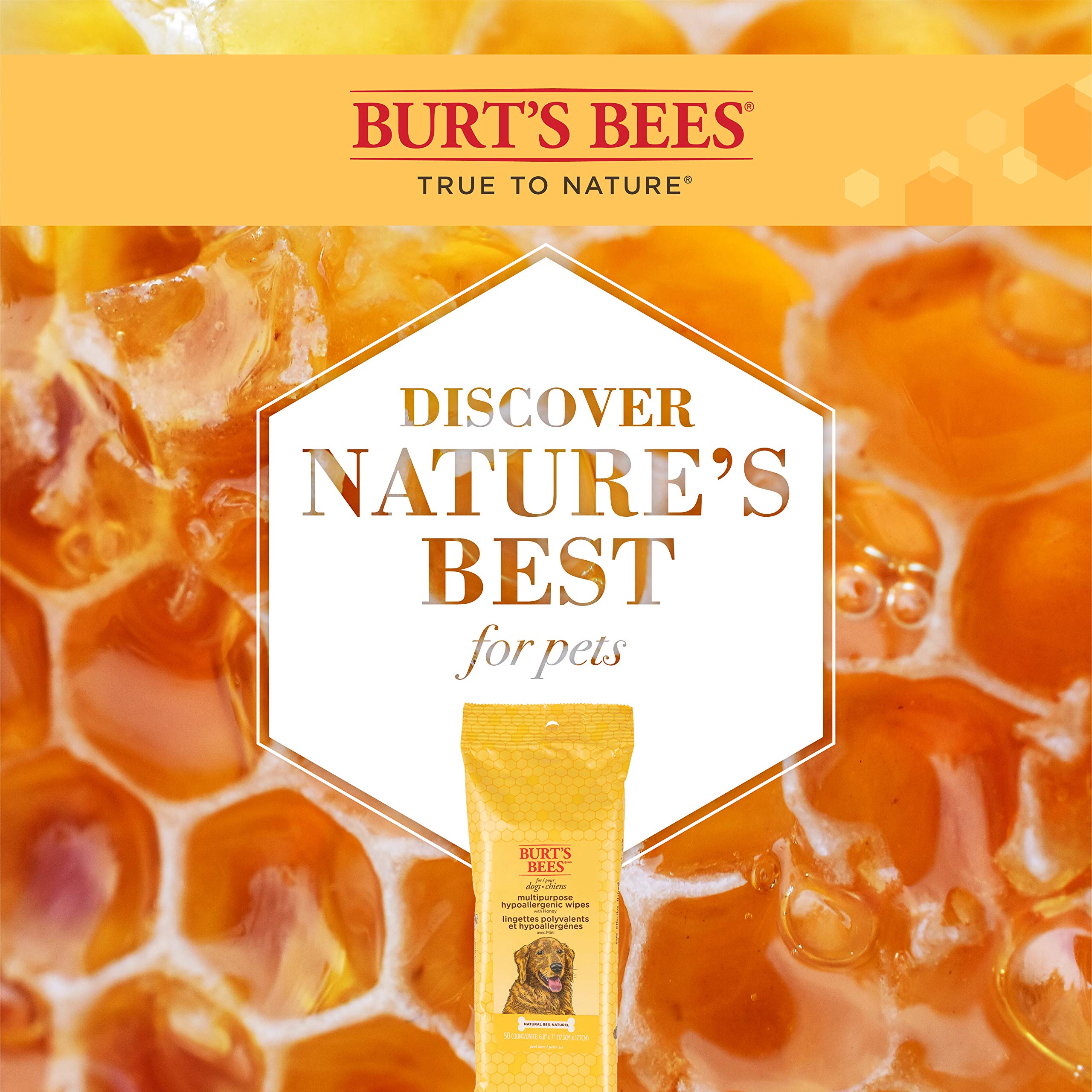 Burt'S Bees For Pets Natural Multipurpose Dog Grooming Wipes  Puppy & Dog Wipes For All Purpose Cleaning  Ph Balanced For Dogs -