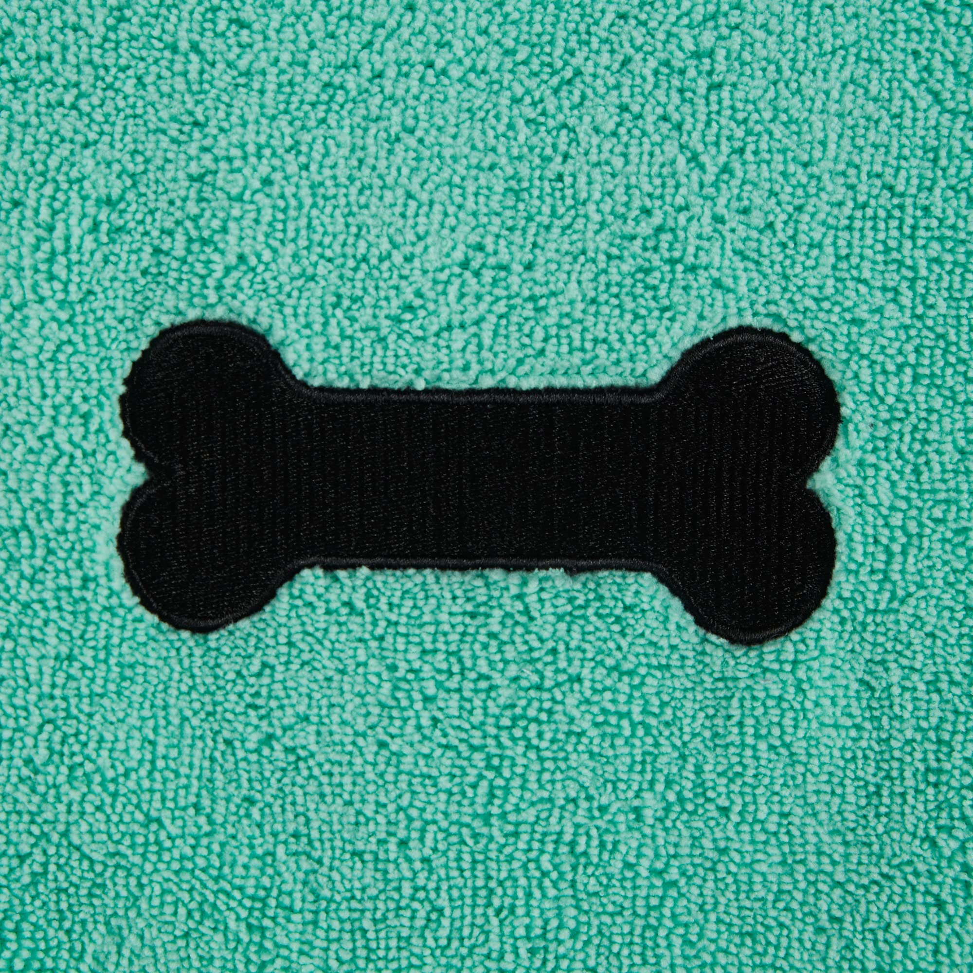 Bone Dry Embroidered Pet Grooming Towel Collection, Absorbent Microfiber X-Large, 41x23.5, Green