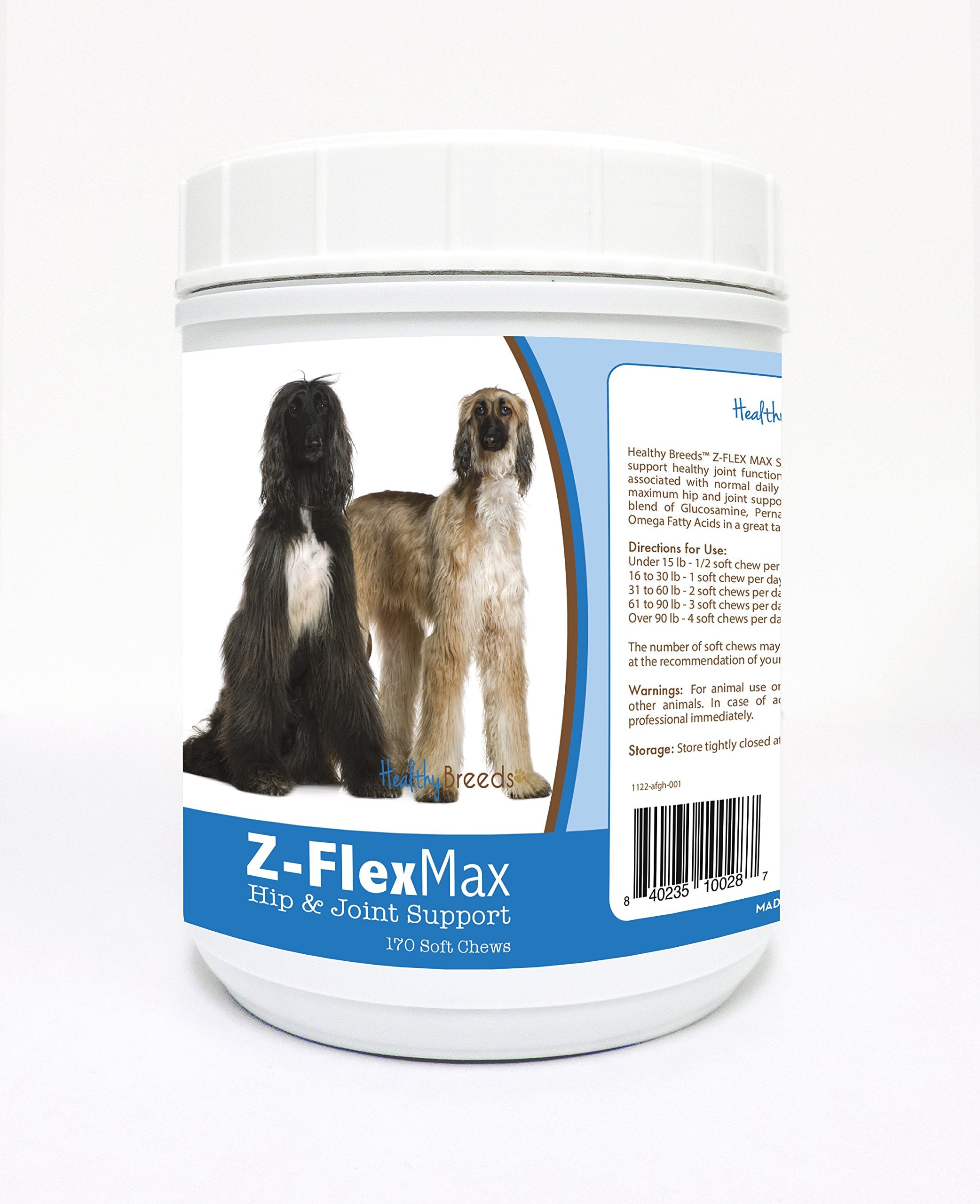 Healthy Breeds Afghan Hound Z-Flex Max Hip and Joint Soft Chews 170 Count