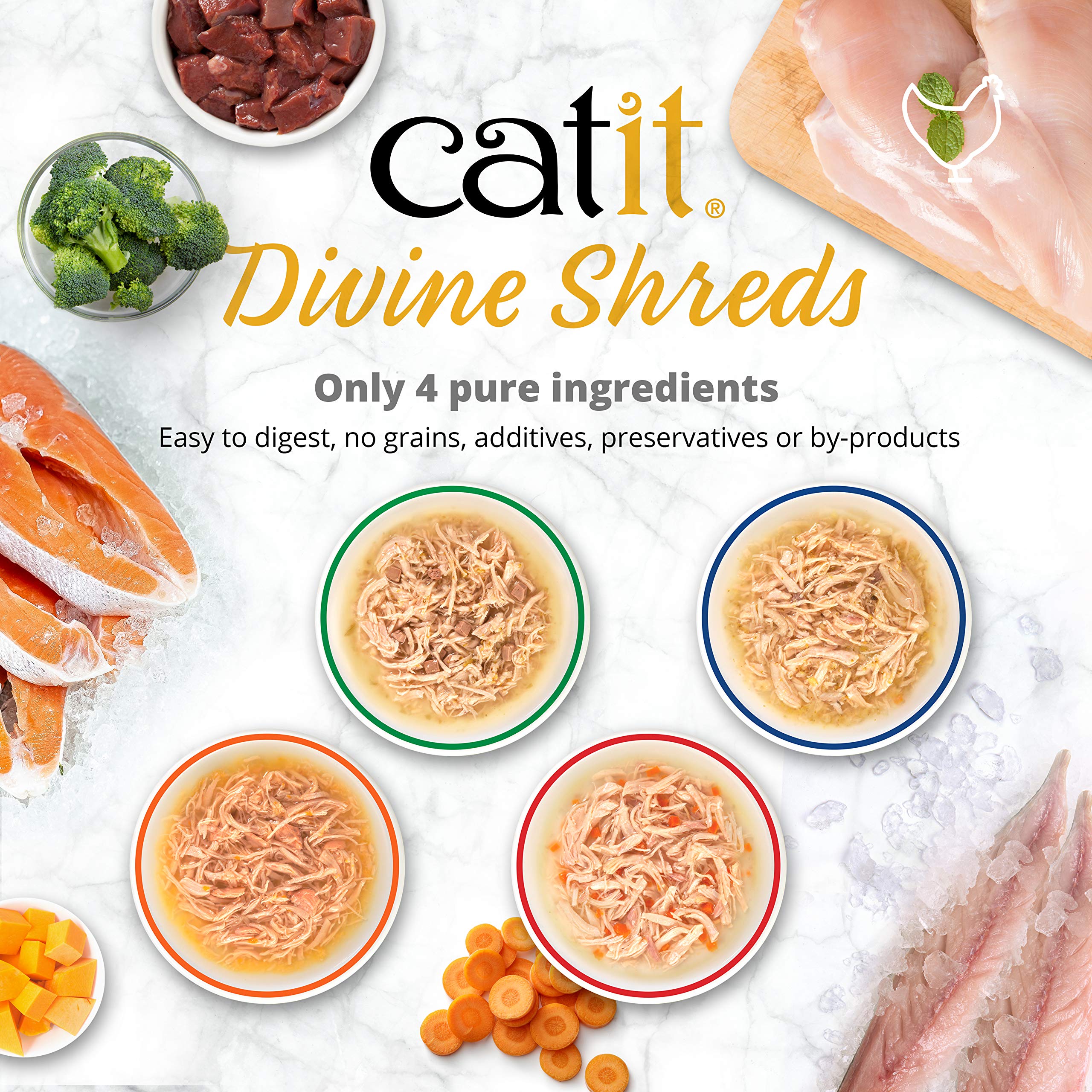 Catit Divine Shreds Chicken with Tuna and Carrot