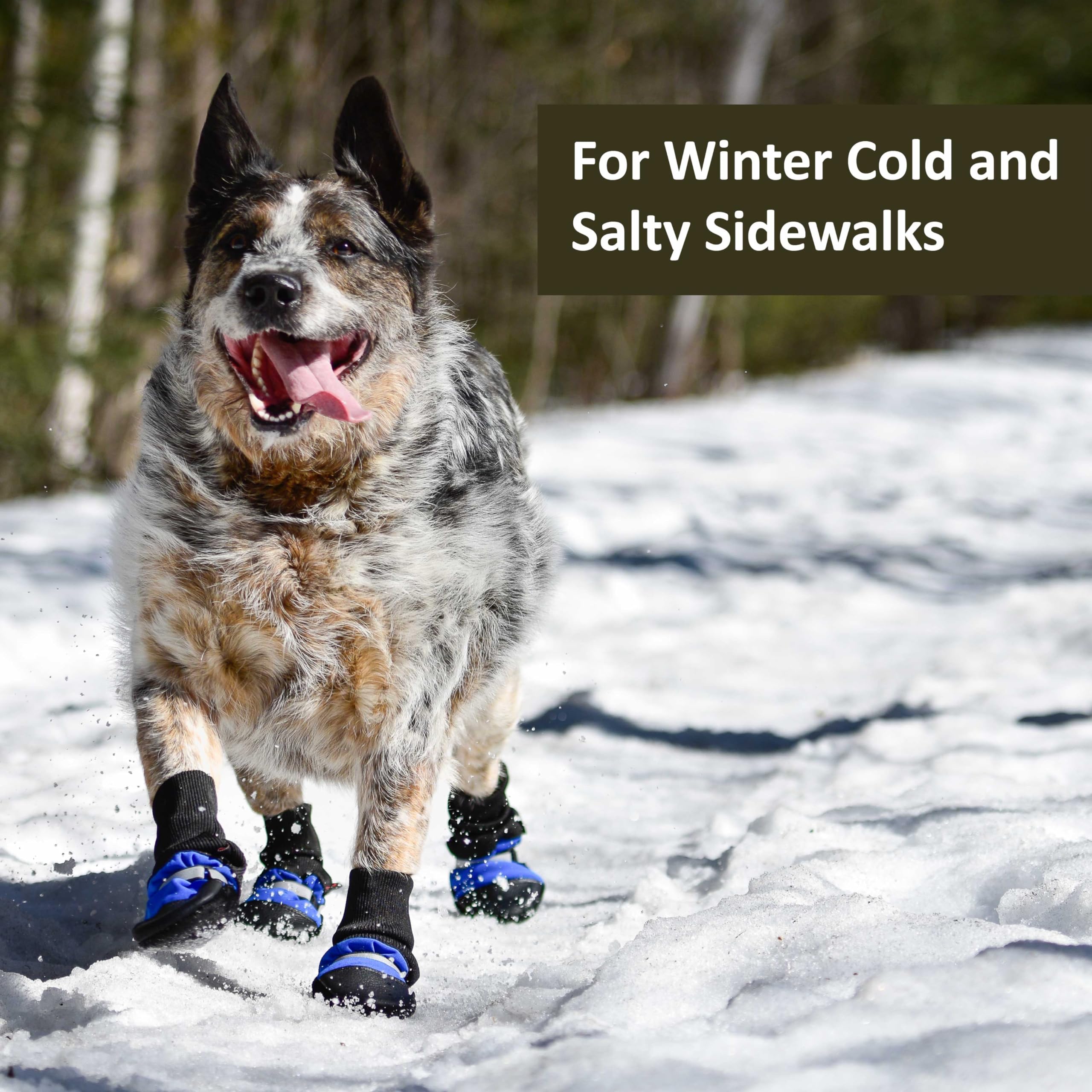 Muttluks, Original Fleece-Lined Muttluks Winter Dog Boots with Leather Soles for Cold Weather - 4 Boots