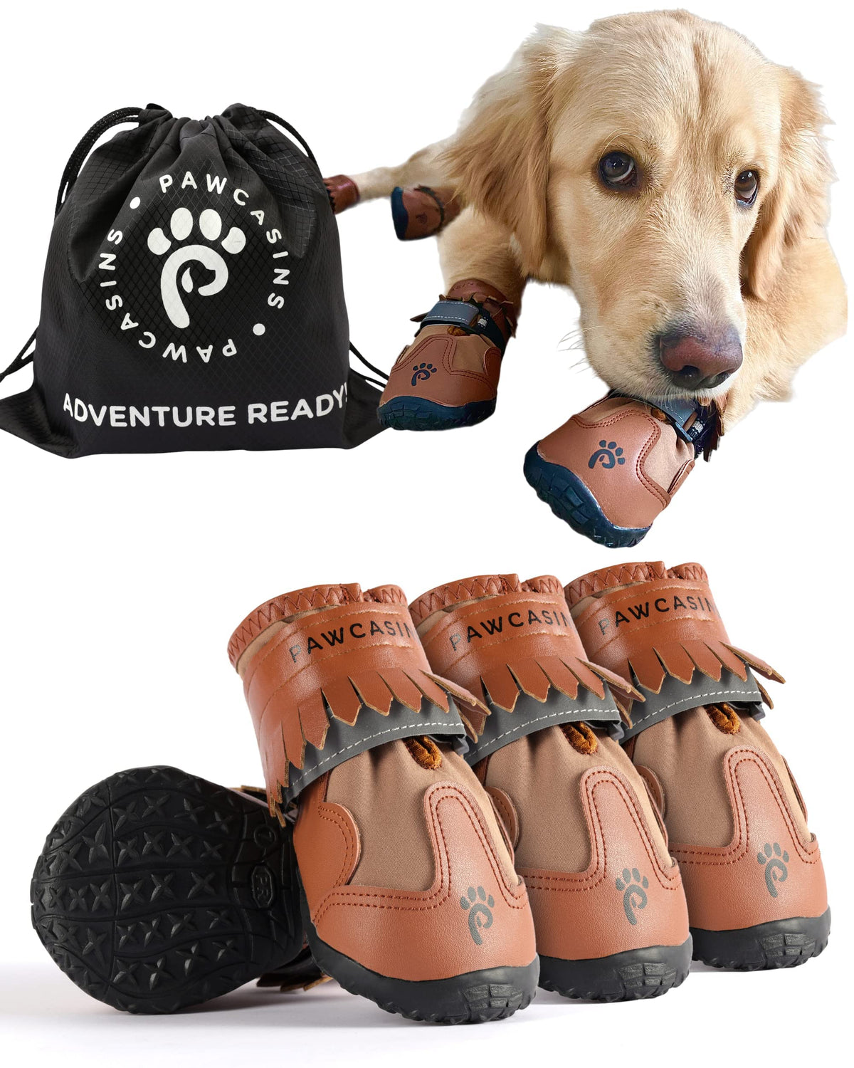 Pawcasins Dog Boots, Dog Shoes, Dog Booties, Dog Boots & Paw Protectors, Dog Shoes For Medium Dogs, Large Dogs, And Small Dogs, Dog Snow Boots, Dog Rain Boots, Dog Booties For Winter, Summer, Size 2