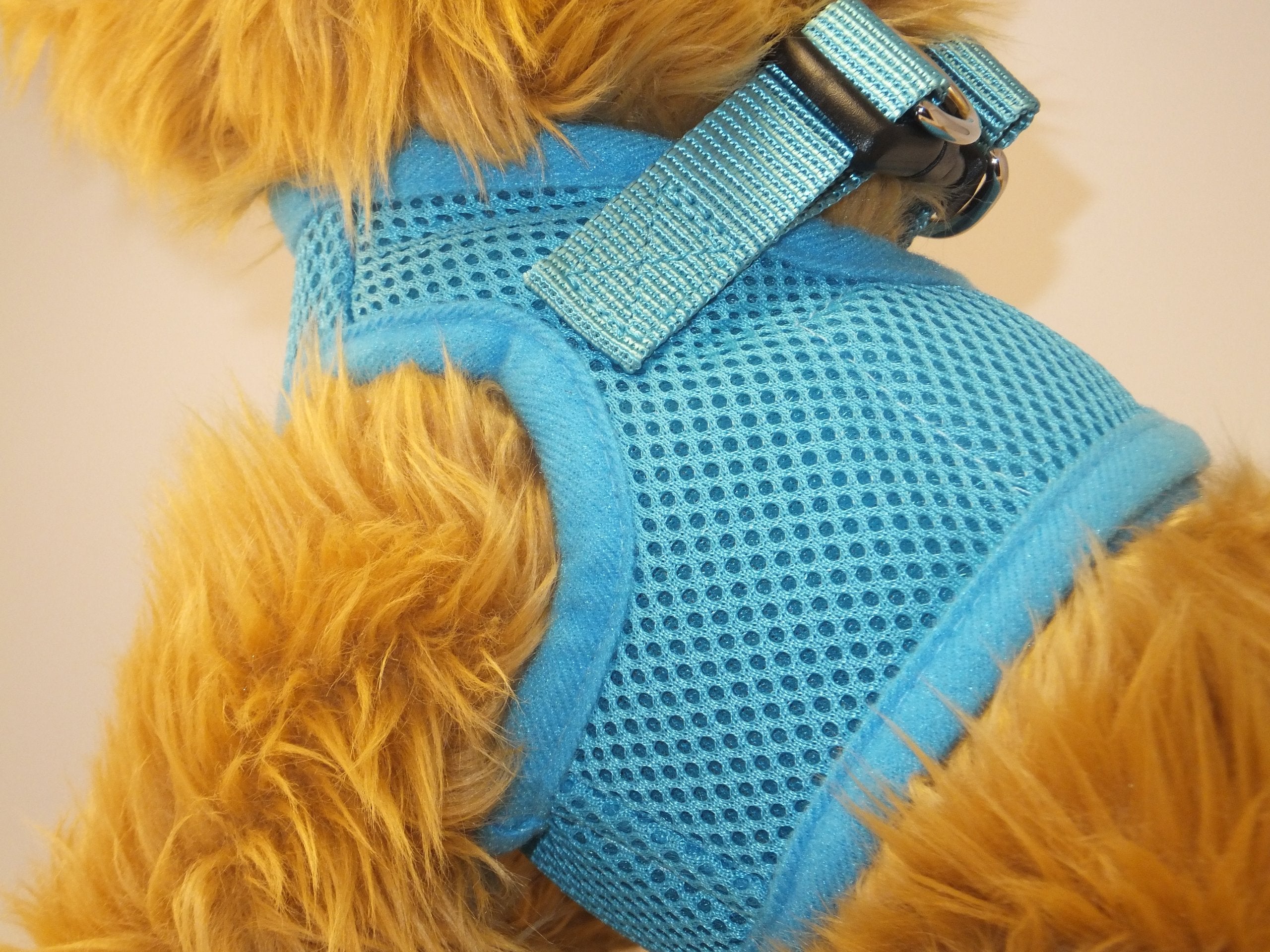 Snazzi Pet Soft Mesh Comfy Step in Dog Vest Harness Tiny XS Small Med Dogs 2-16 lbs Teacup Mini Puppy (Sky Blue, XL 17.5''-19.5'