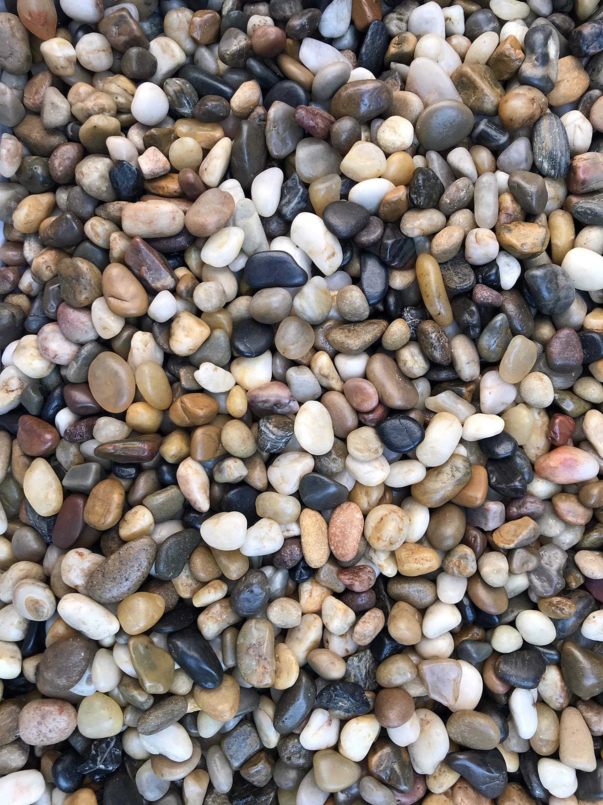 Voulosimi 18 LBS River Rock Stones, Natural Decorative Polished Mixed Pebbles Gravel,Outdoor Decorative Stones for Plant Aquariu