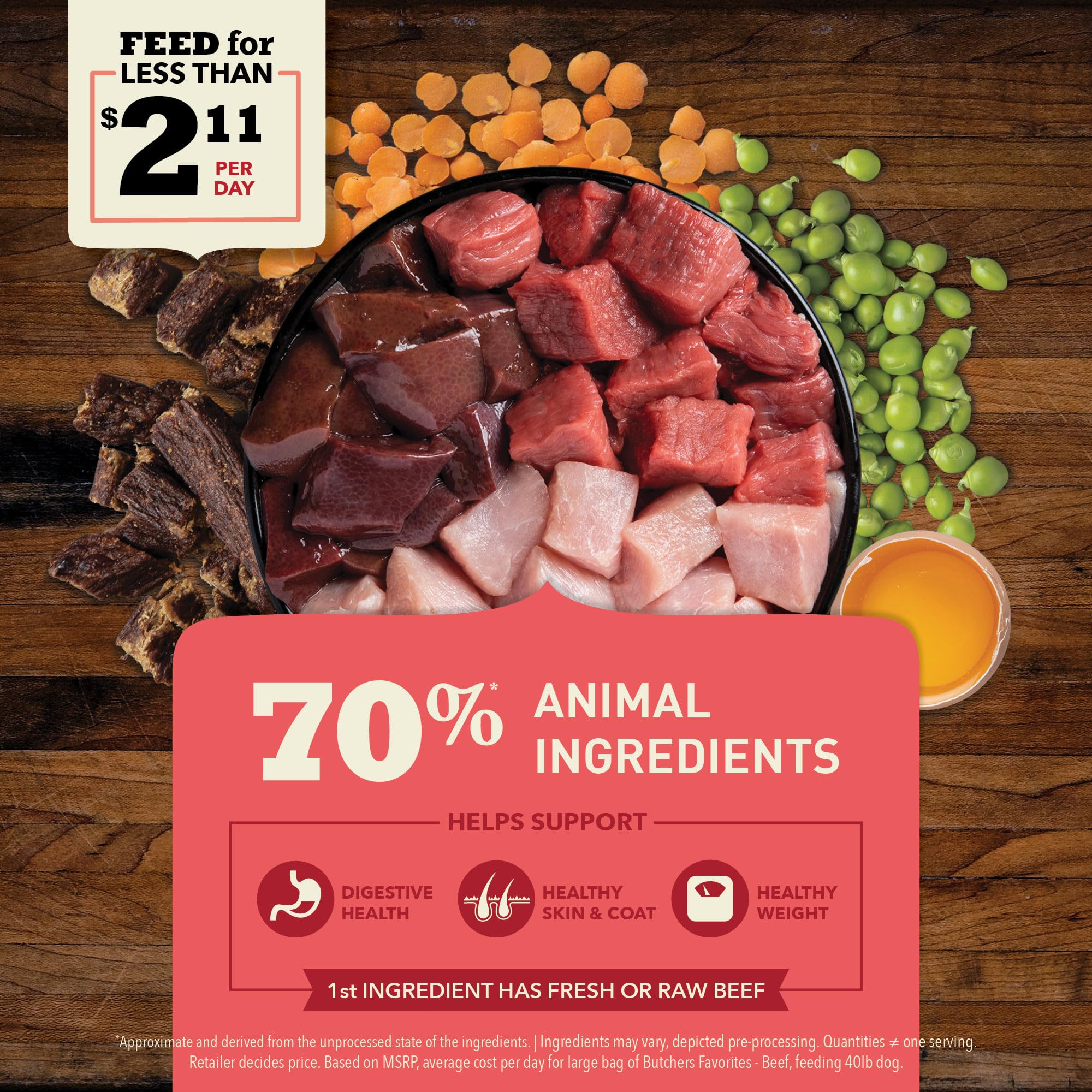 ACANA Butchers Favorites Grain-Free Dry Dog Food Farm-Raised Beef & Liver Recipe 4lb Bag