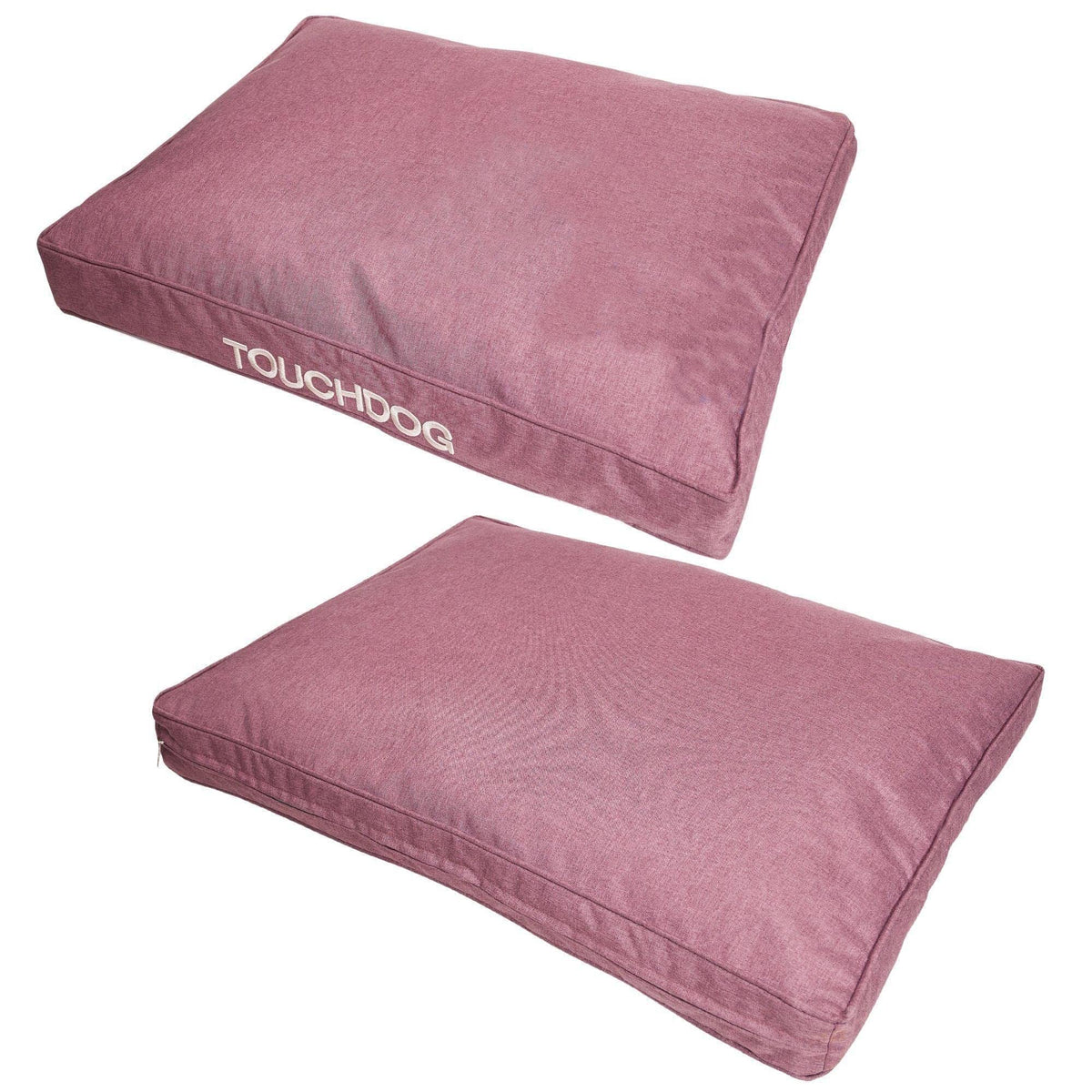 Touchdog 'Hushky' Water-Resistant Premium Rectangular Raised Dog Mat, Small, Pink