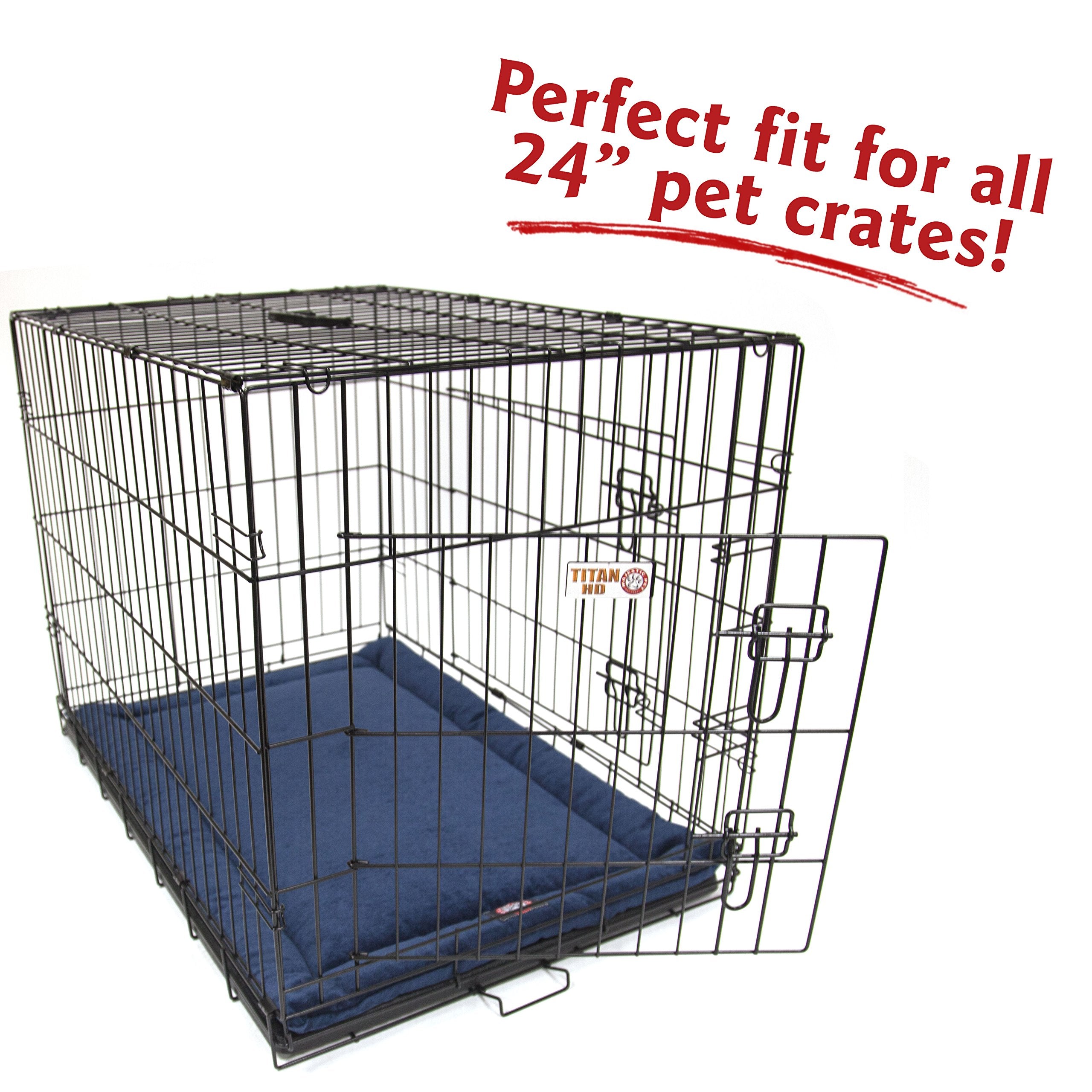 24' Villa Navy Blue Crate Dog Bed Mat By Majestic Pet Products