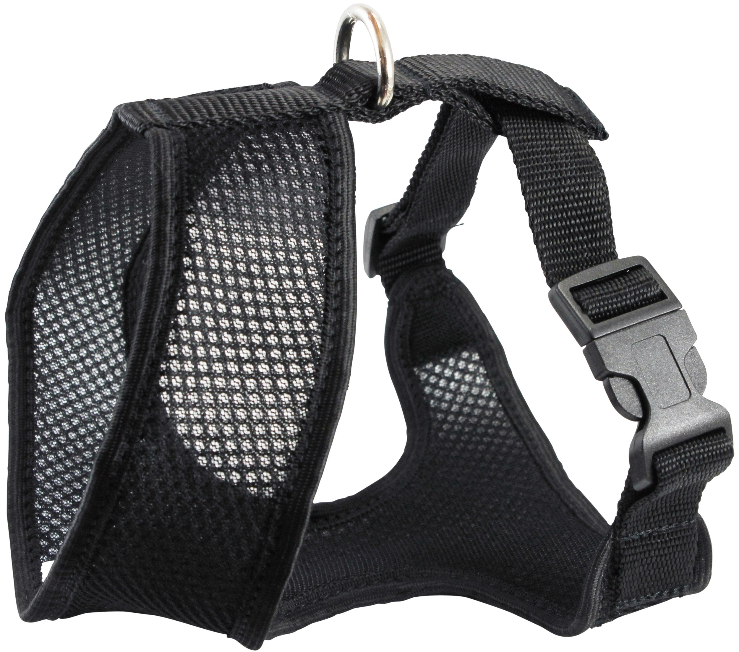 Dogs My Love Soft Mesh Walking Harness For Dogs And Puppies 6 Sizes Black (Xs (Neck Max: 9'; Chest Girth: 10'-15'))