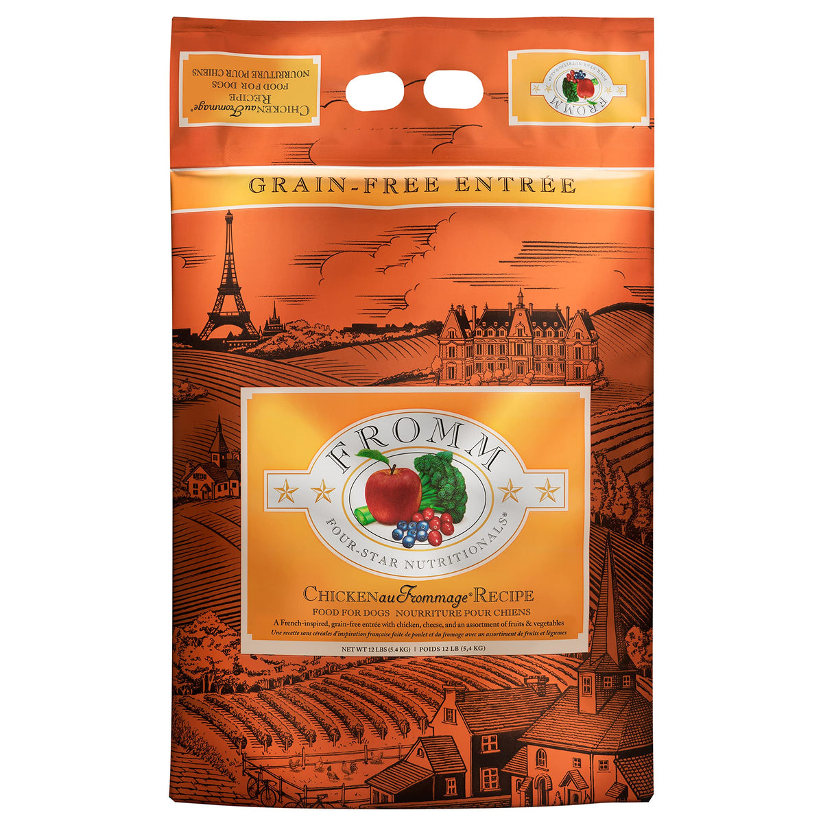 Fromm Four-Star Nutritionals Chicken Au Frommage Dog Food - Premium Dry Dog Food - Chicken Recipe - 12 Lb
