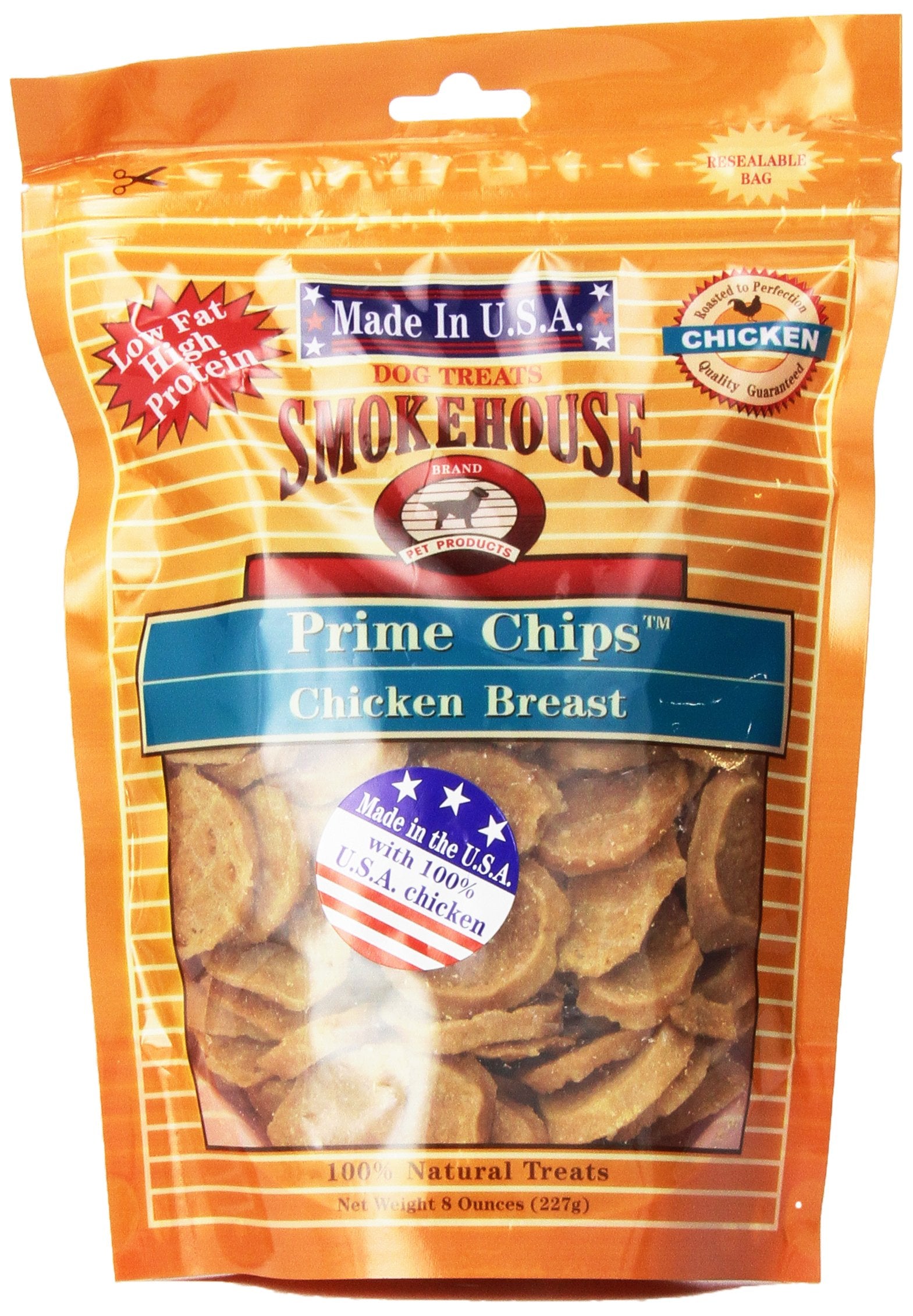 Smokehouse Prime Chips Chicken Breast Dog Treats Made in the USA