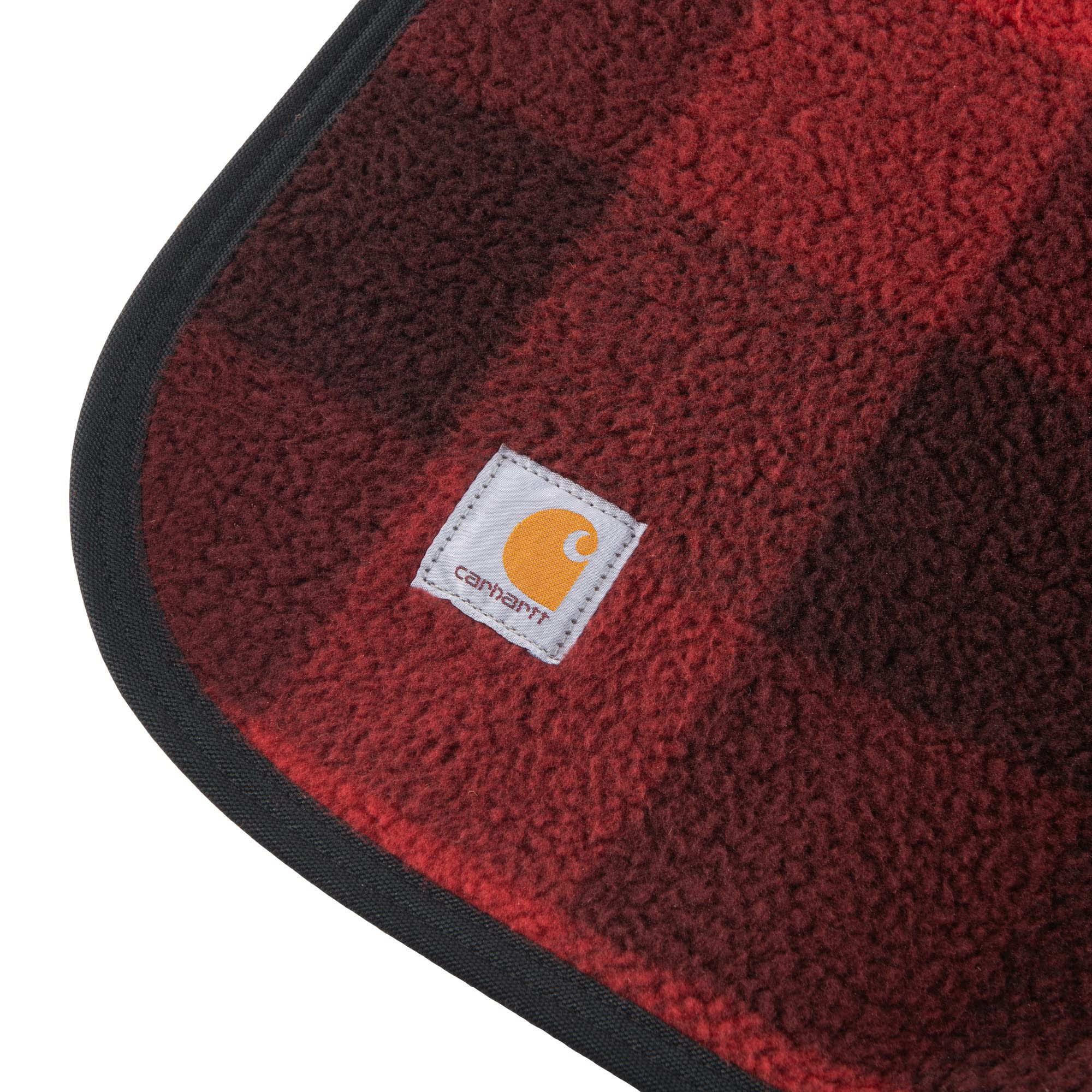 Carhartt Firm Duck Sherpa-Lined Throw Blanket, Reversible Pet Blanket, Hubbard Plaid