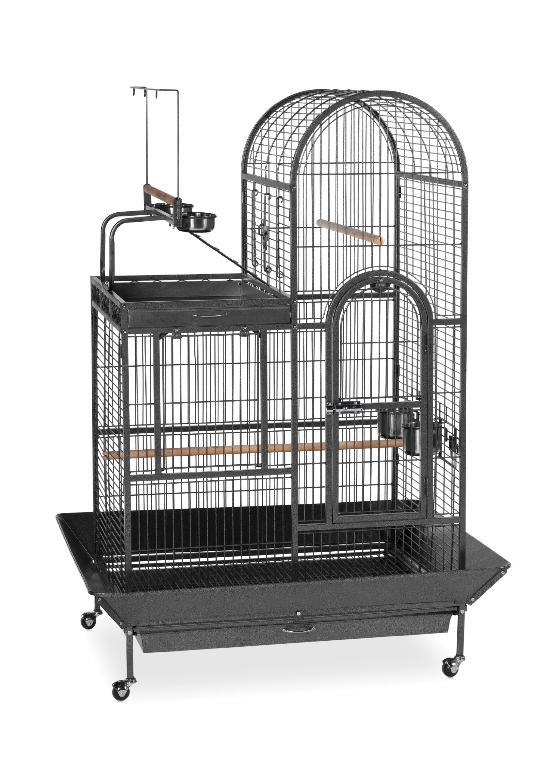 Prevue Pet Products BPV3159 Double Roof Bird Cage with Playtop, 36-1/2 by 27-1/4-Inch, Black