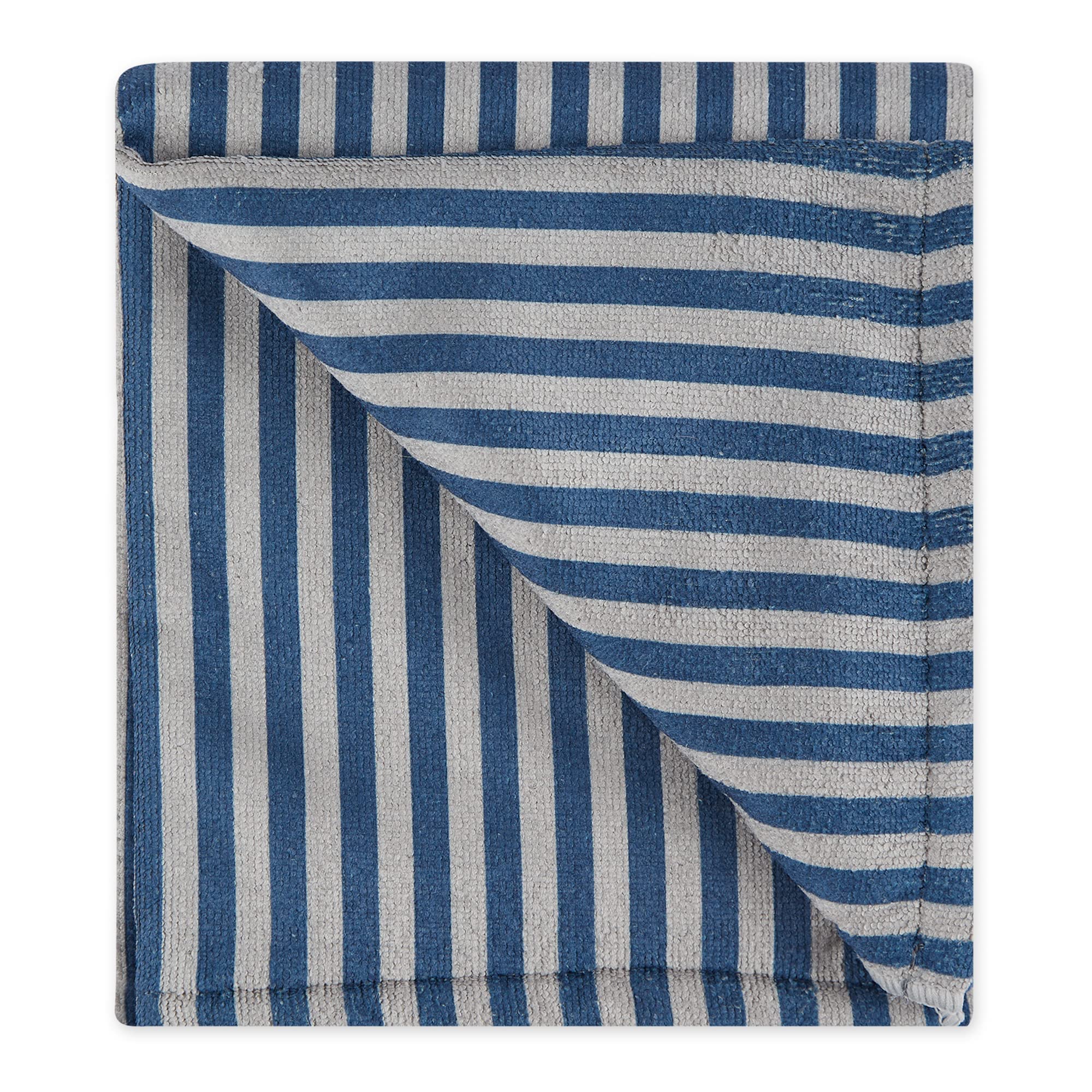 Bone Dry Pet Grooming Towel Collection Absorbent Microfiber X-Large, 41X23.5'', Striped Navy