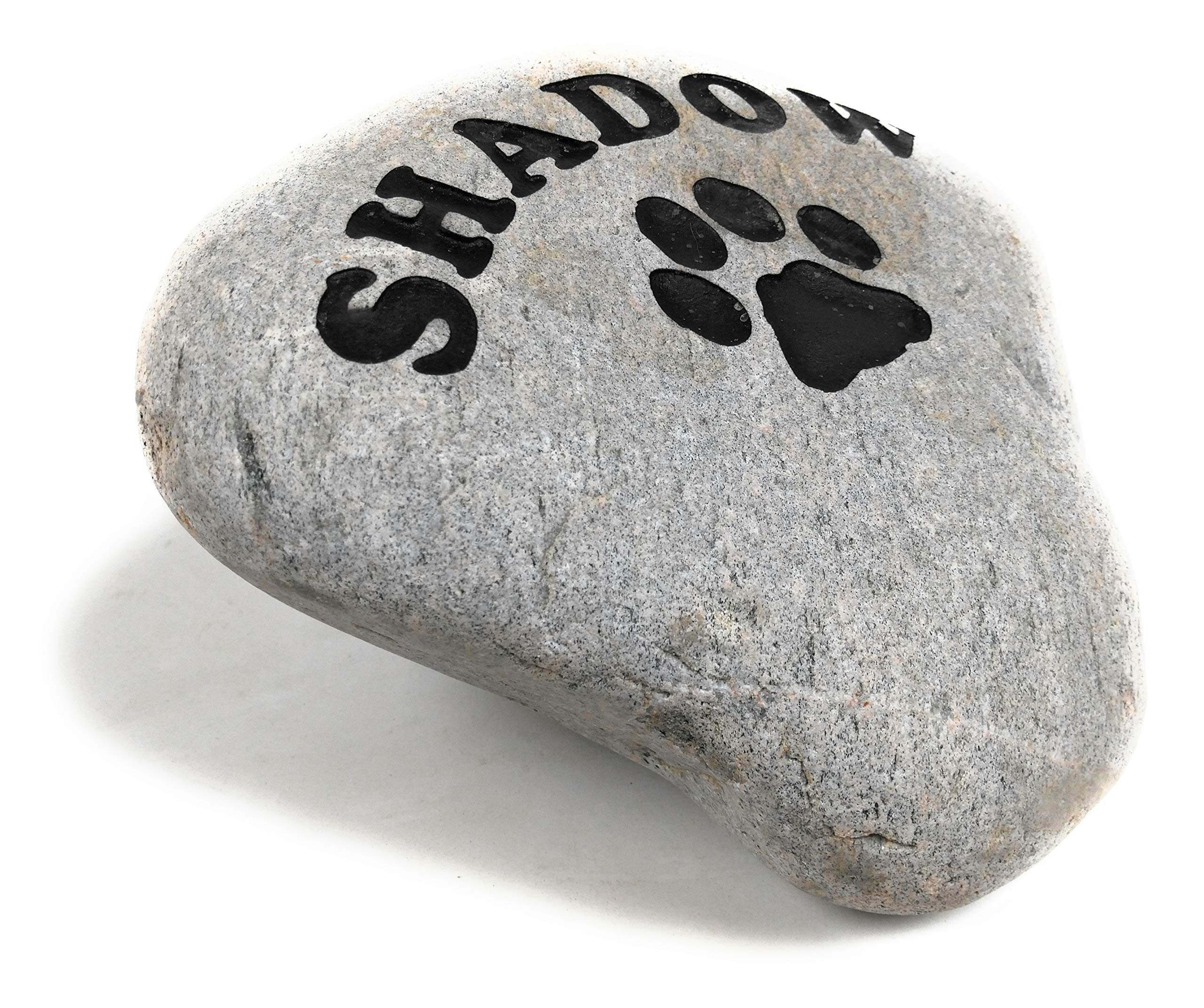 Graphicrocks Personalized River Stone Pet Memorial Stones Headstone Grave Marker For Dog Or Cat 8 Inches To 10 Inches Natural Ro