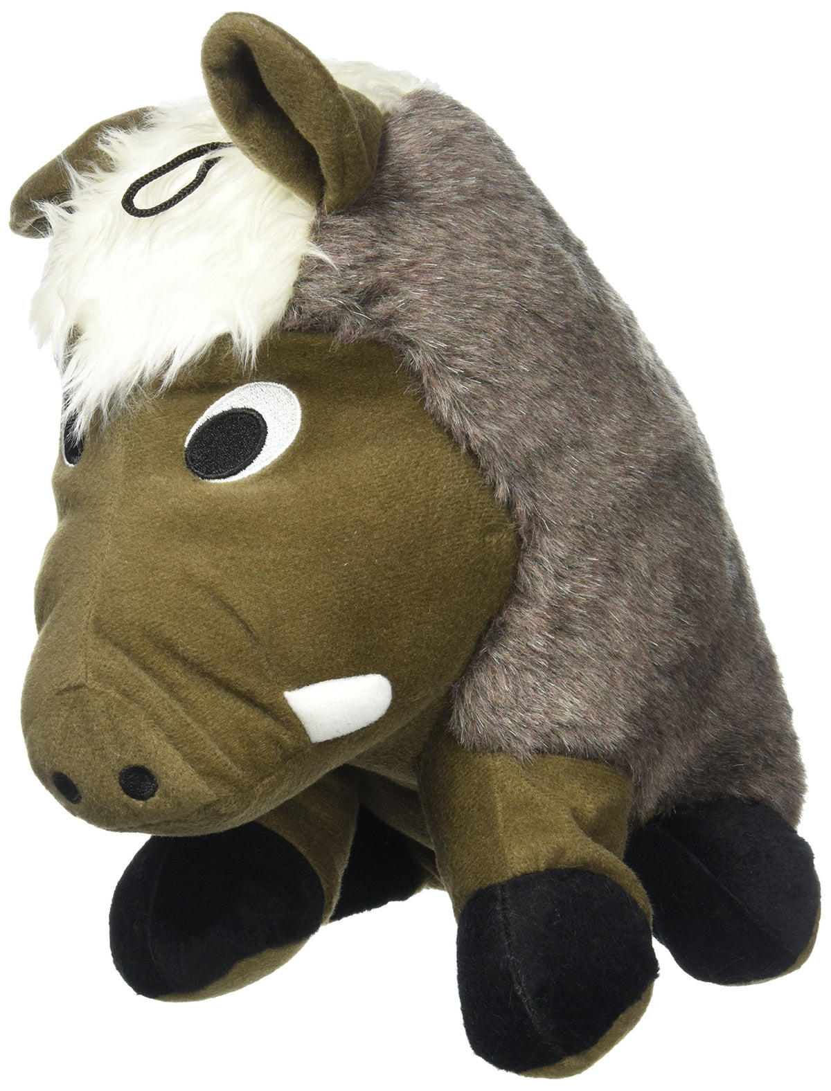 Pet Lou War-14 Warthog-Shaped Dog Plush Toy, 14-Inch Length