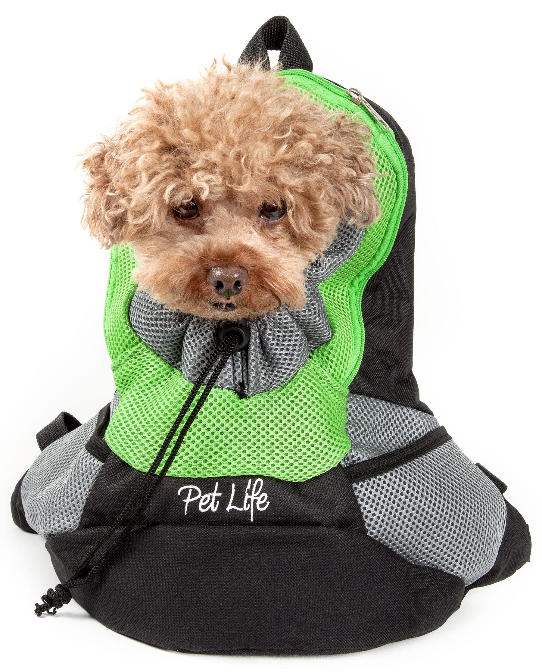 Pet Life 'Bark-Pack' On-The-Go Pet Backpack Dog Carrier - Water-Resistant Dog Backpack or Travel Pet Carrier with Adjustable jaw