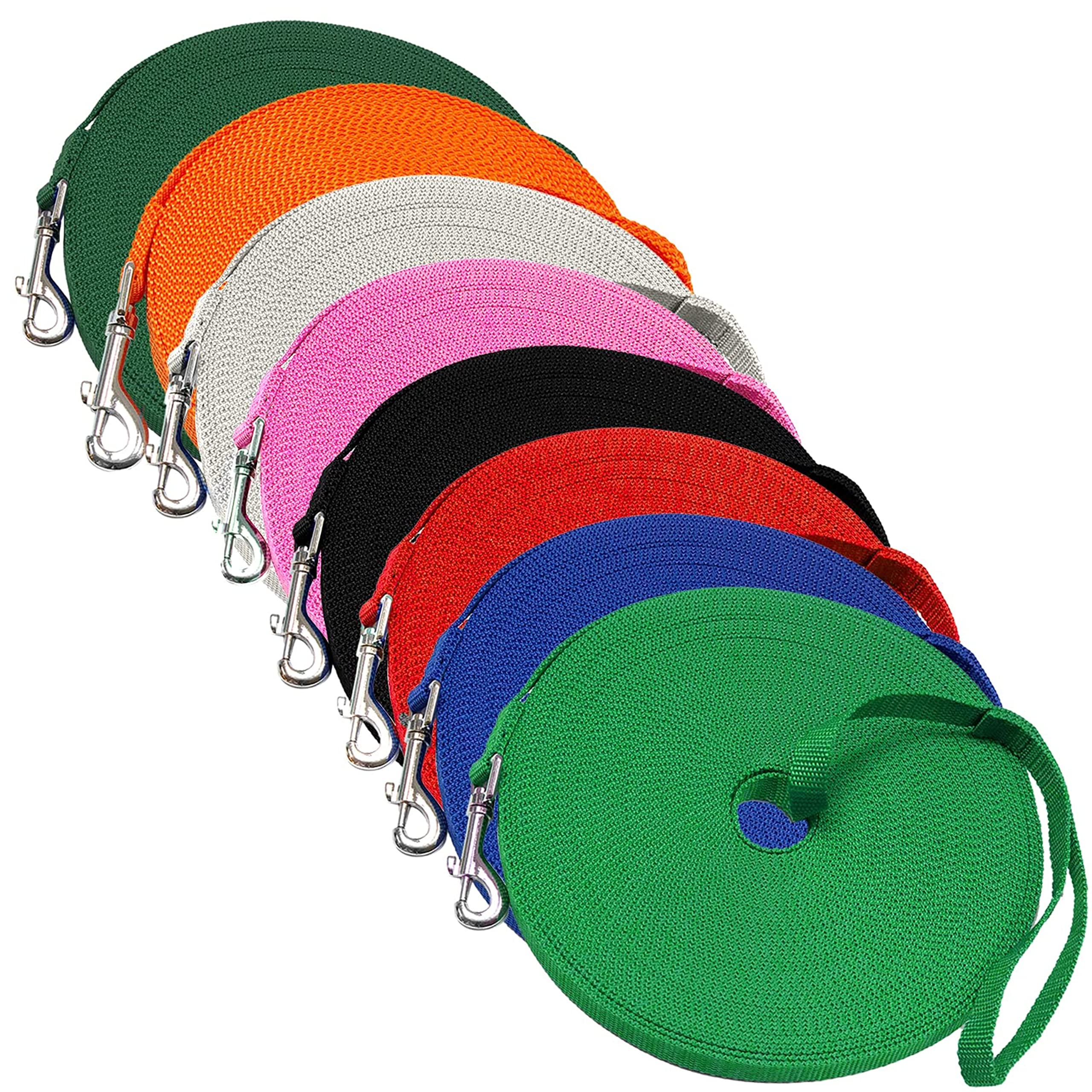 Long Dog Puppy Obedience Recall Training Agility Lead, Leash - GREEN, 15 Foot - by, Downtown Pet Supply